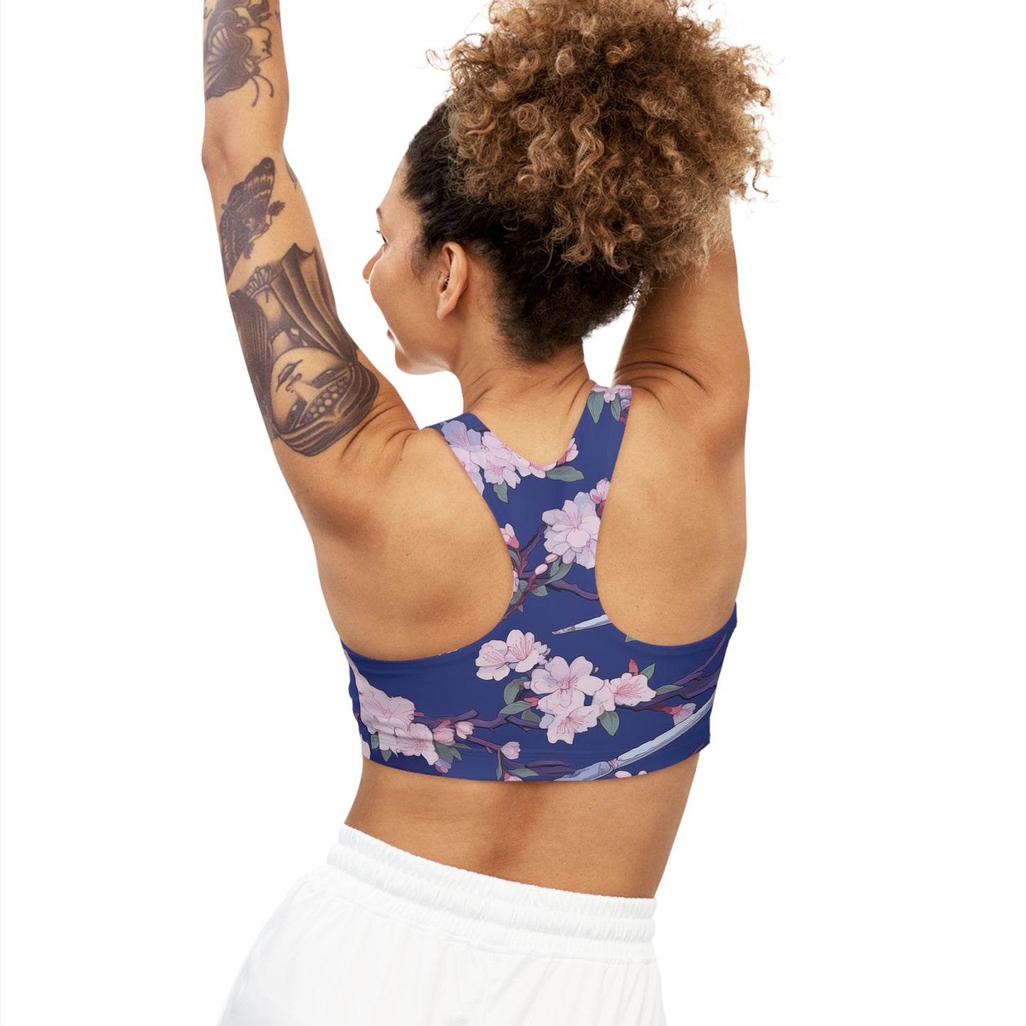 Sports Bra - Astrid Matsyasana Katanas Cherry Blossoms