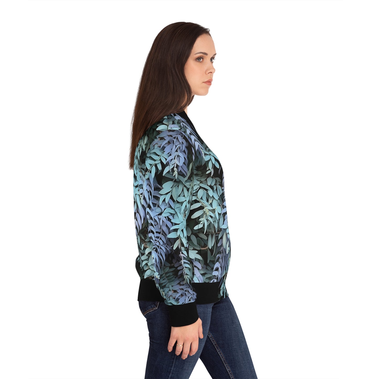 Women's Bomber Jacket - Purple Sage, Purple Sage