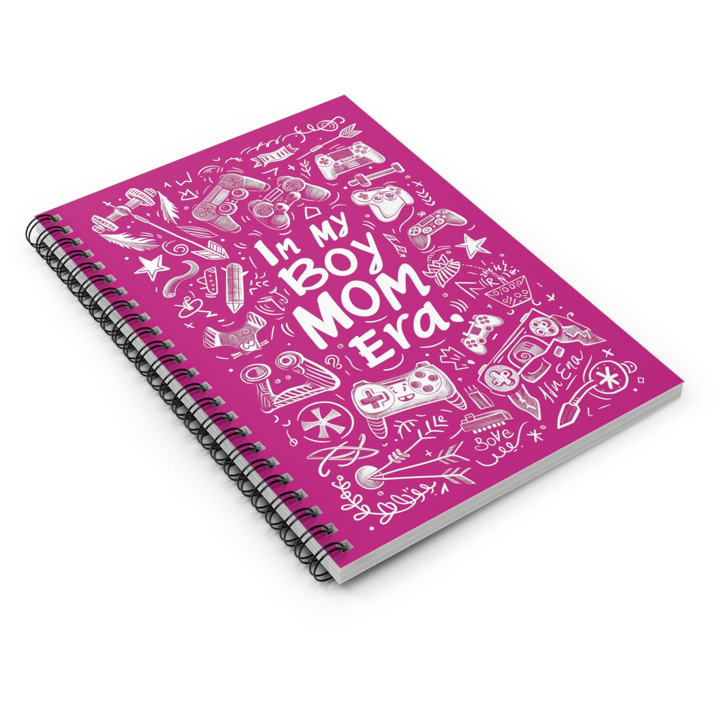 Spiral Notebook with Ruled Line - In My Boy Mom Era - Gamer