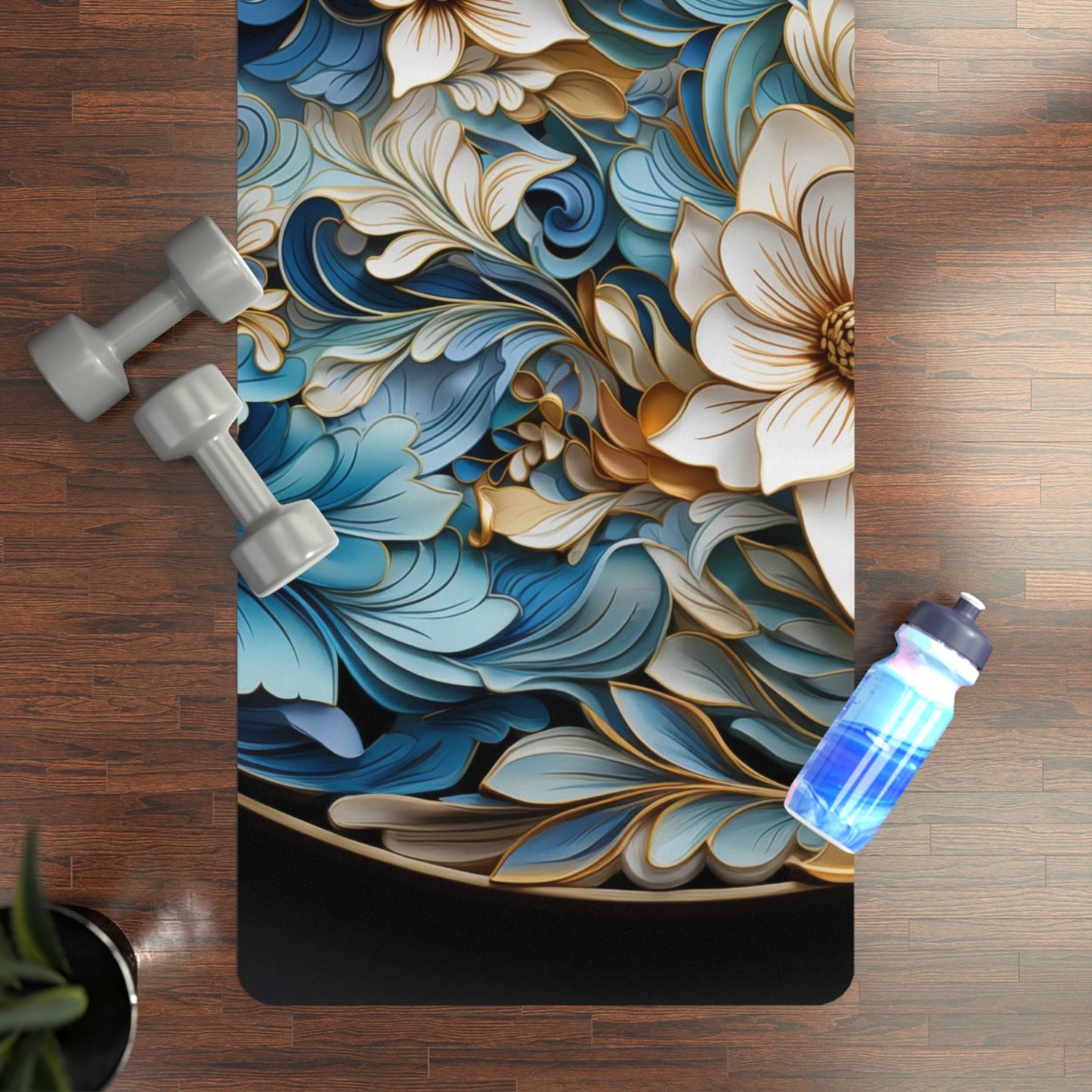 Rubber Yoga Mat- Mirabel Garudasana Paisley