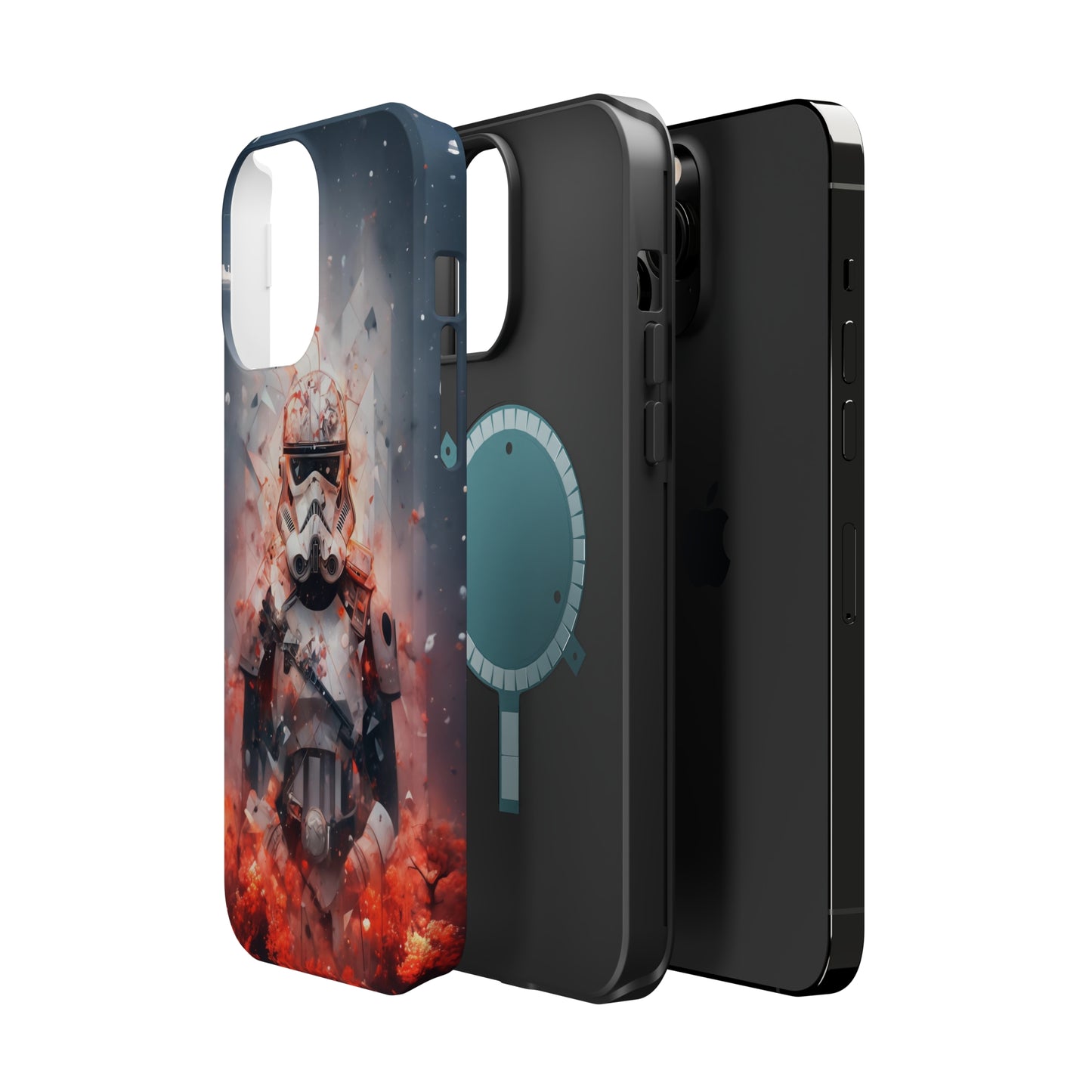 MagSafe Tough iPhone Case - Snow trooper Double Exposure