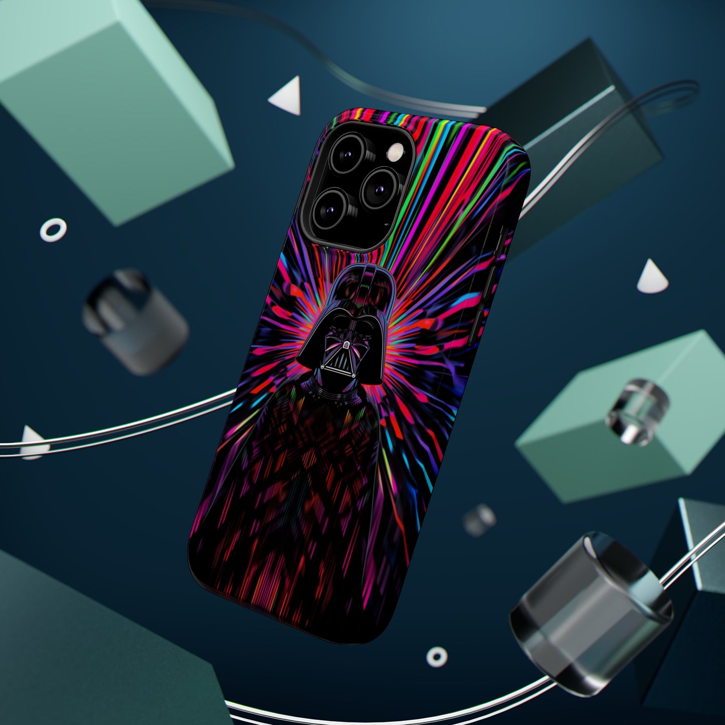 MagSafe Tough iPhone Case - Darth Vader Op Art Vintage