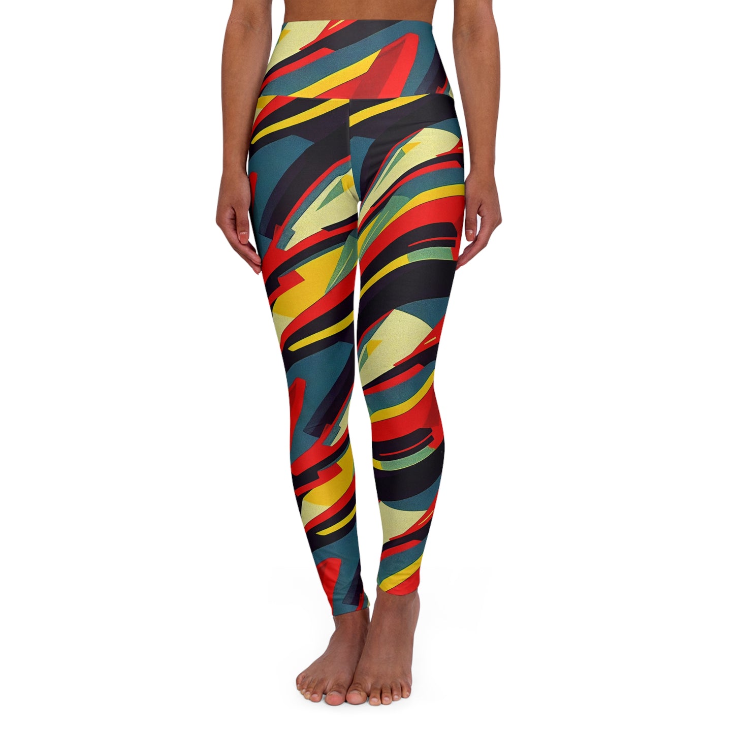 High Waisted Leggings - Pulp Galaxy Abstract