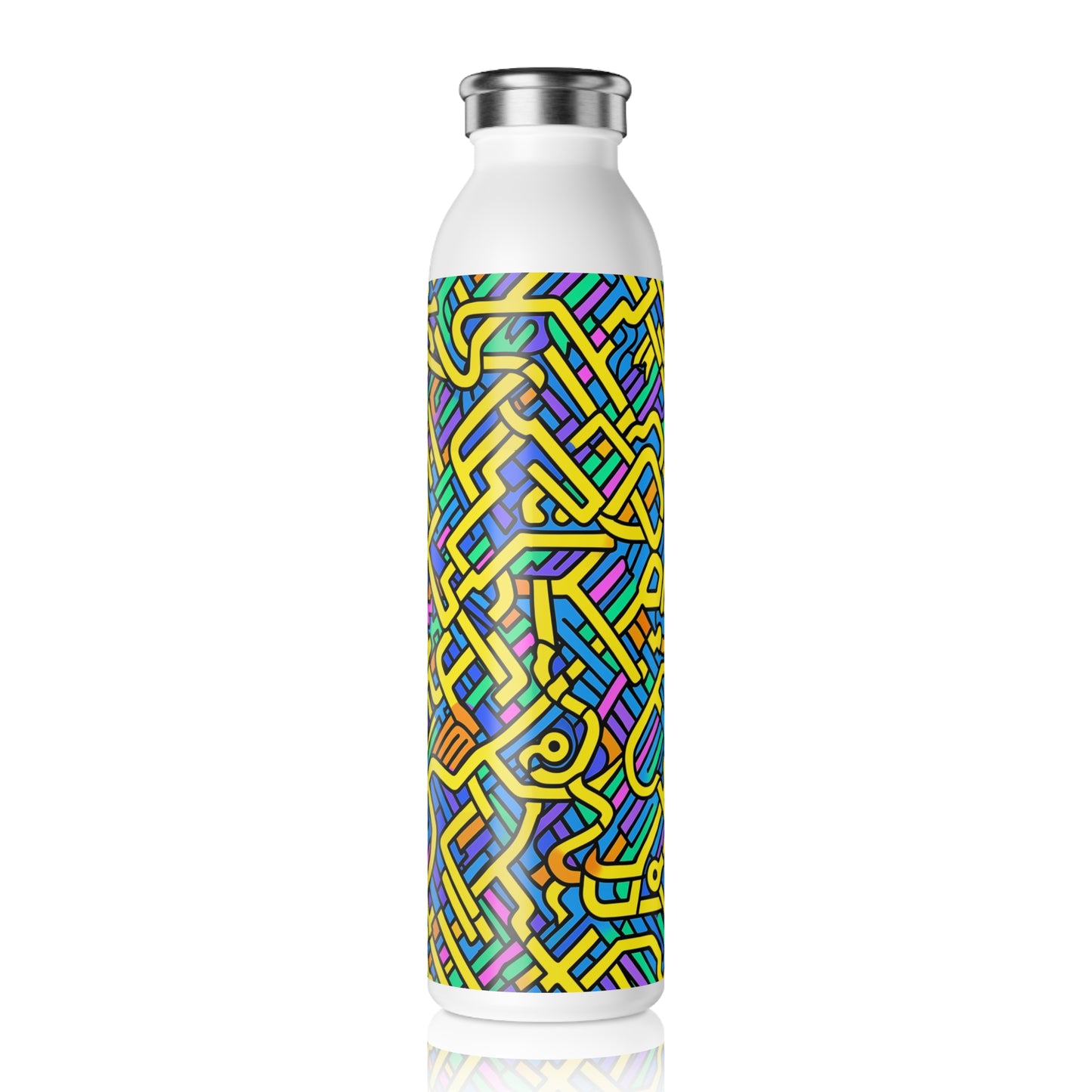 Slim Water Bottle - Bouquet NewYork Stripes