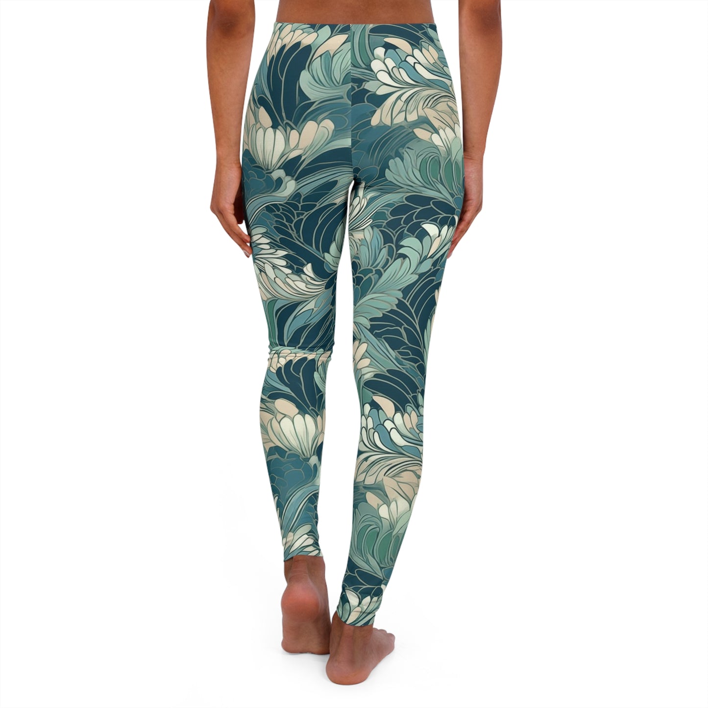 Women's Spandex Leggings - Gregoria Ustrasana Chinoiserie