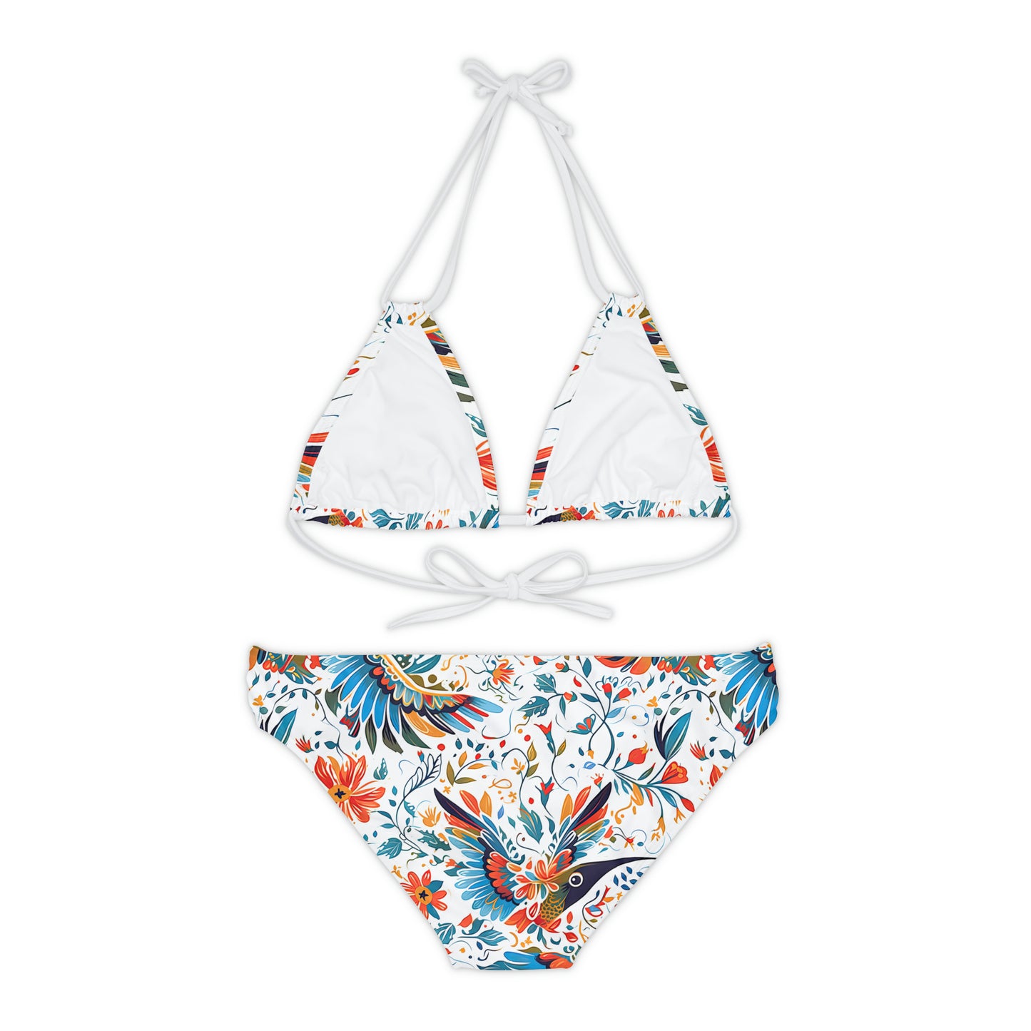 Strappy Bikini Set - Colibri Abstract