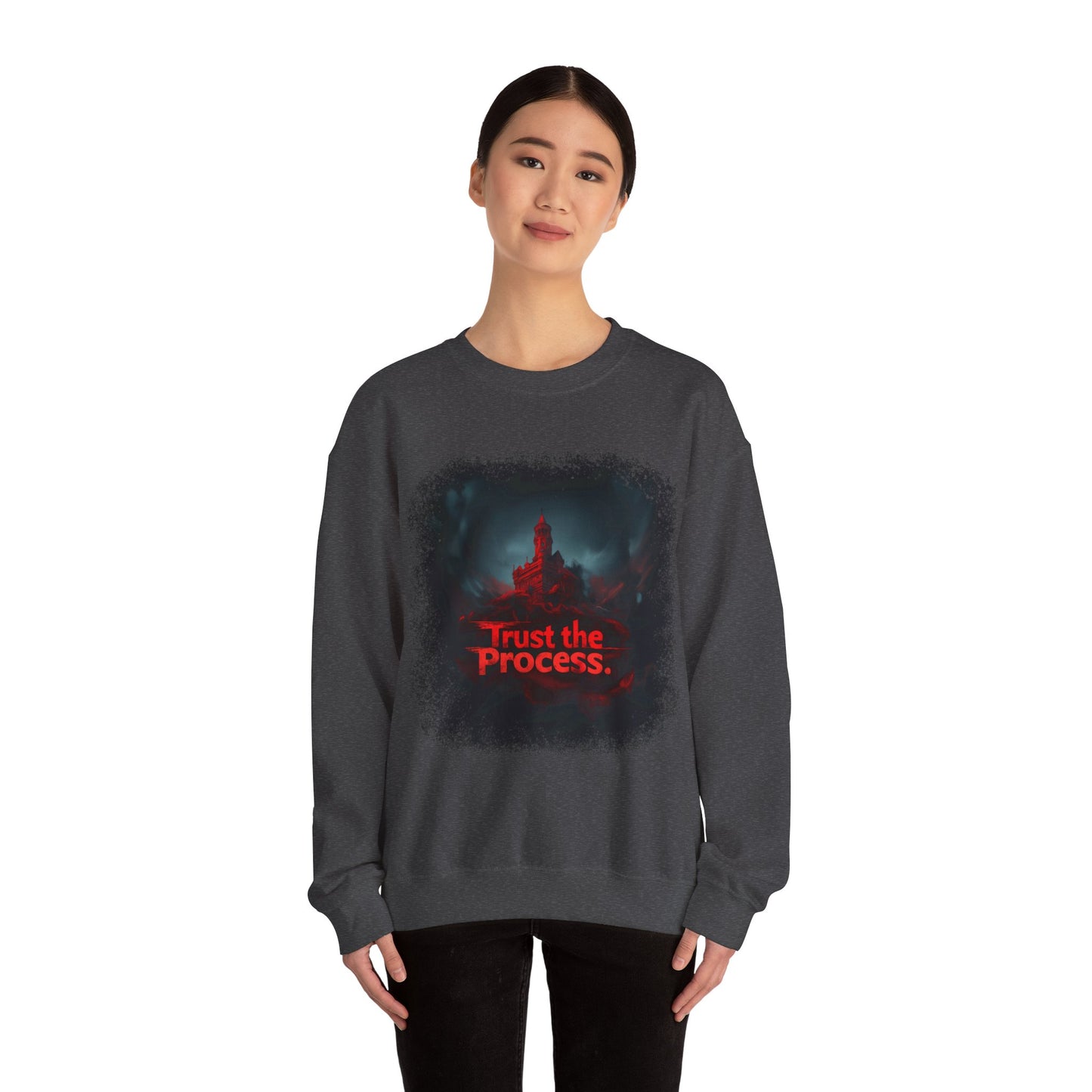 Unisex Heavy Blend™ Crewneck Sweatshirt - Trust The Process Horror