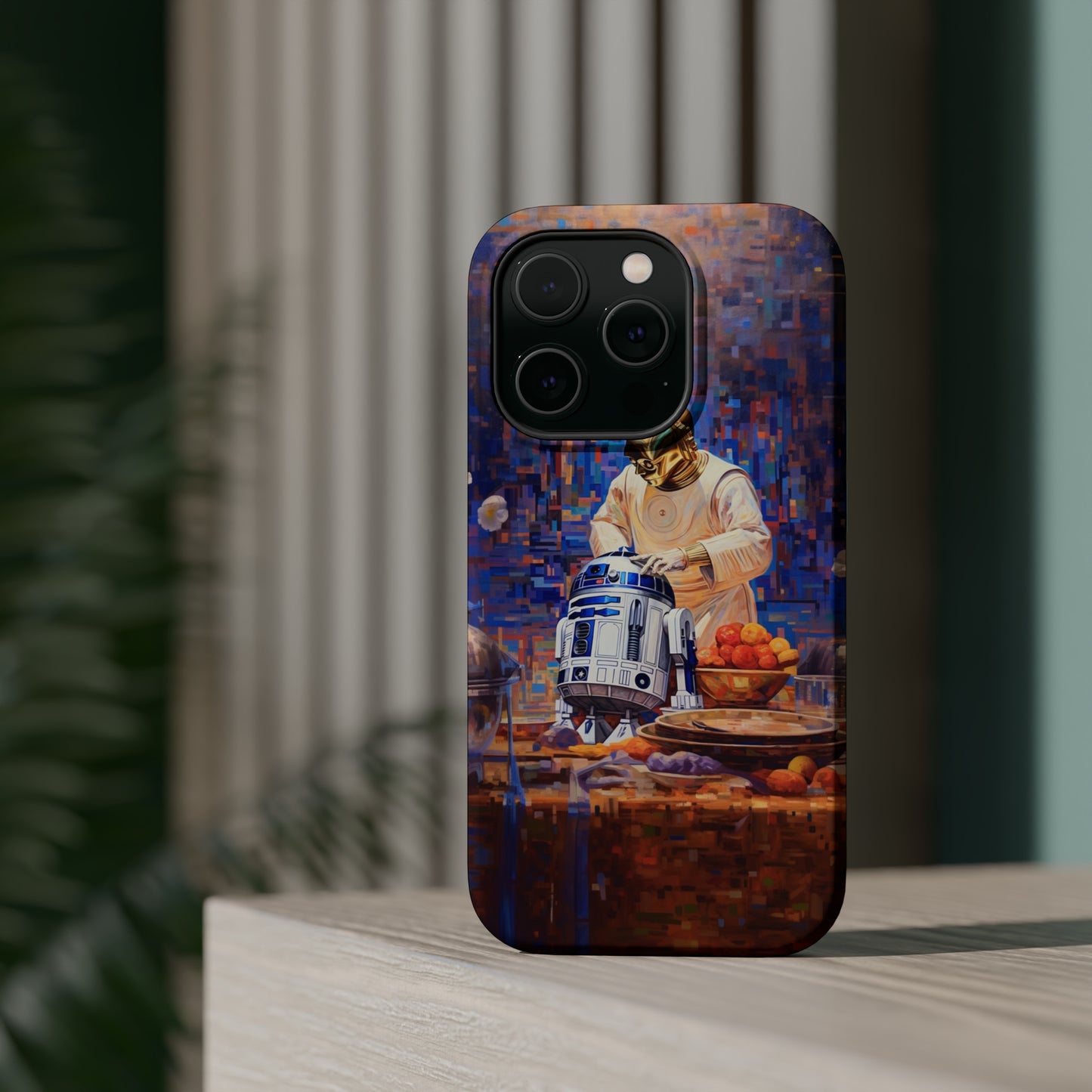 MagSafe Tough iPhone Case - R2D2Baking in the kitchen wearing an apron