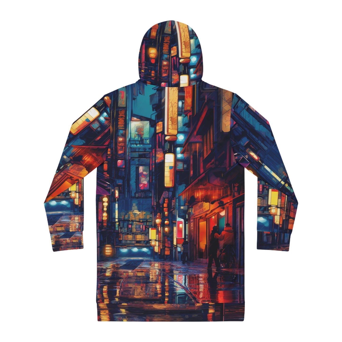 Women's Hoodie Dress - Wandering Osaka