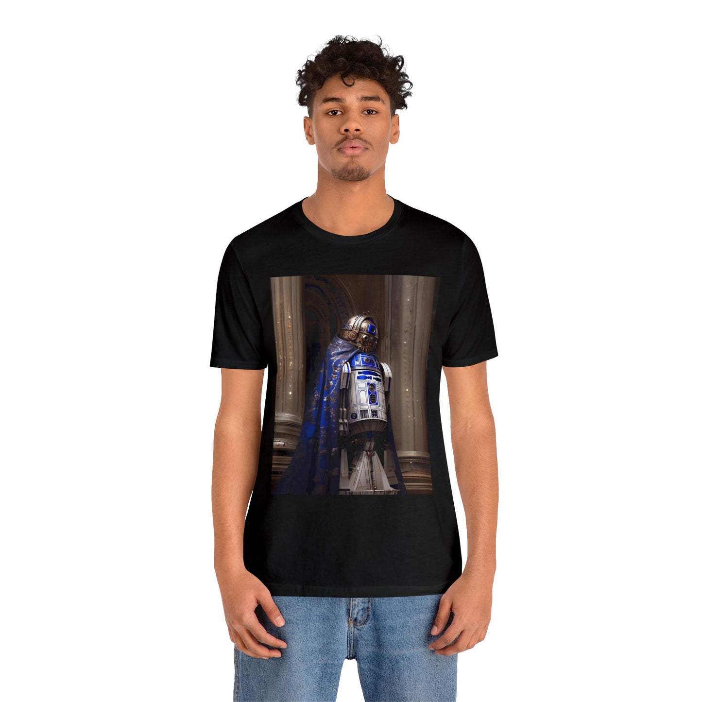 Unisex Jersey Short Sleeve Tee - R2D2 Roman Catholic Iconography