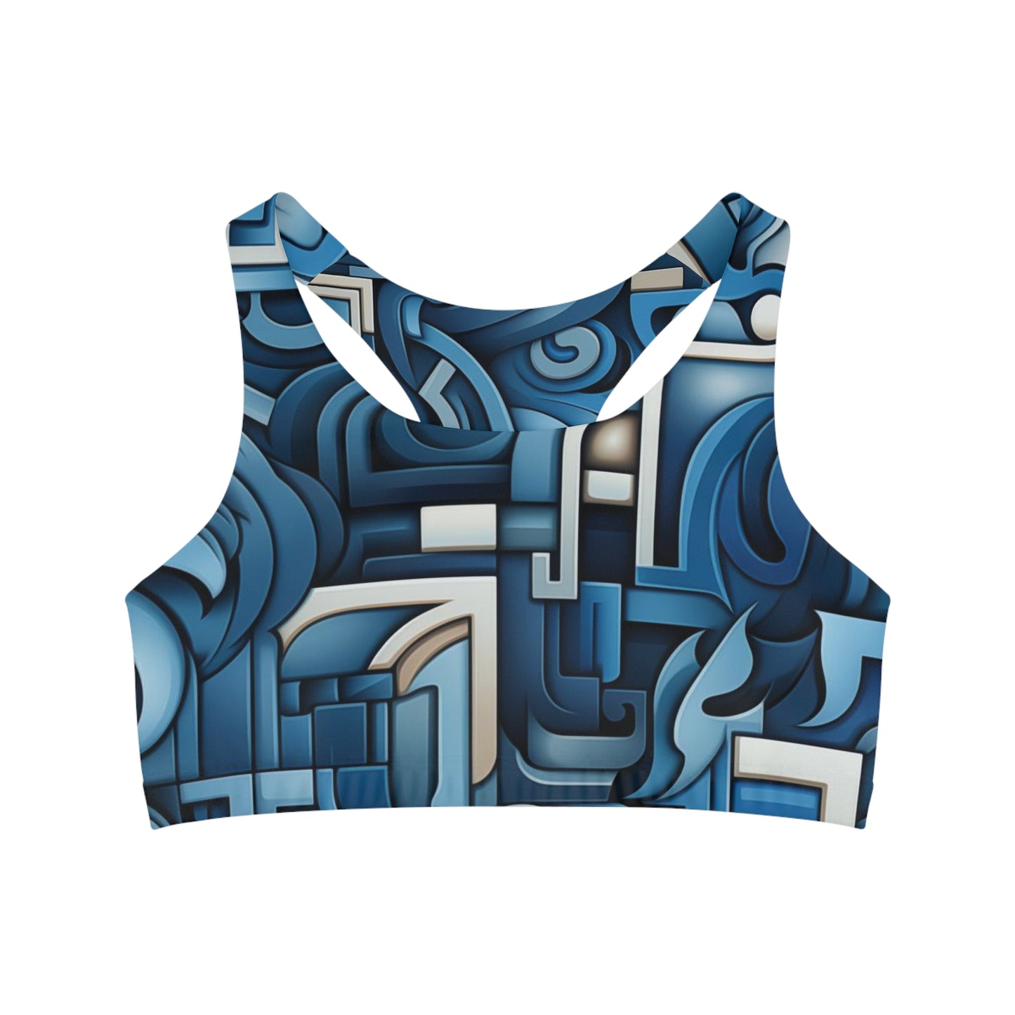 Sports Bra - Ginevra Bhujangasana Greek Key