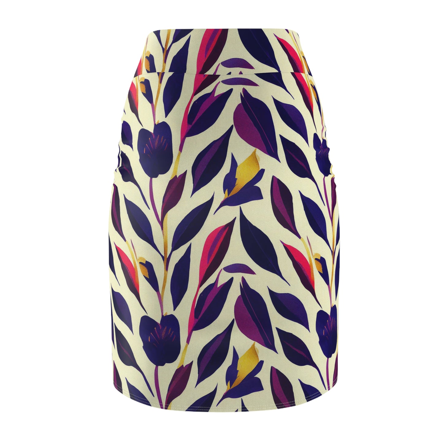Pencil Skirt - Violet Flourish Damask