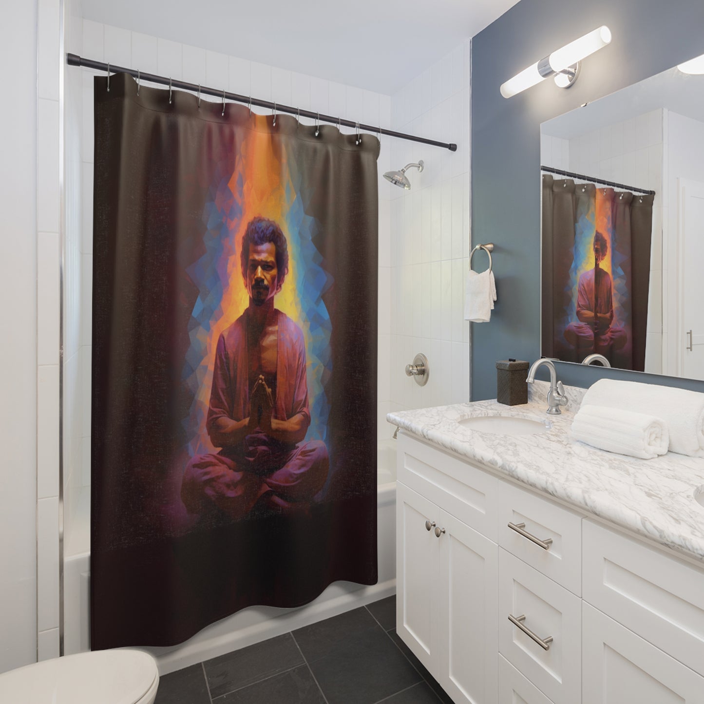 Shower Curtains - Lando's Zen Pose