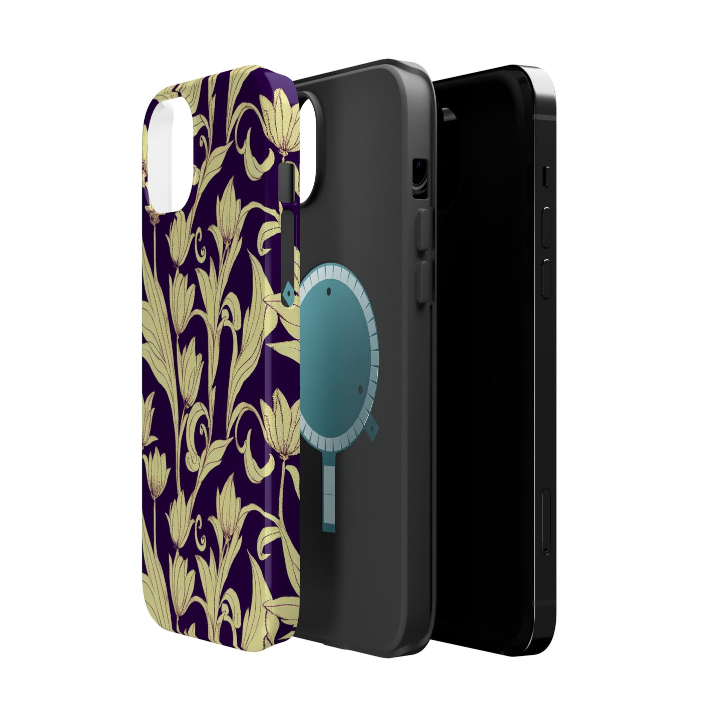 MagSafe Tough iPhone Case - Baroque Blossom Damask