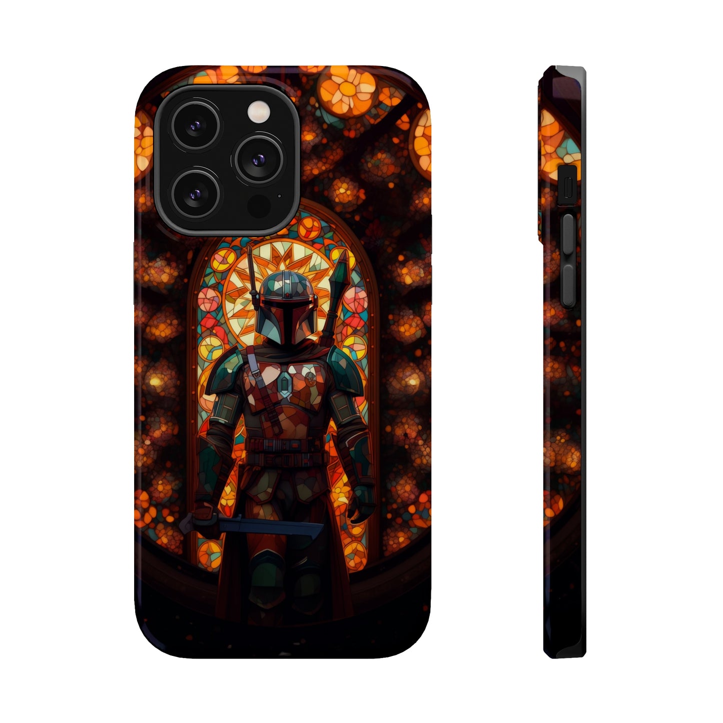 MagSafe Tough iPhone Case - The Mandalorian Catholic Stained Glass Window