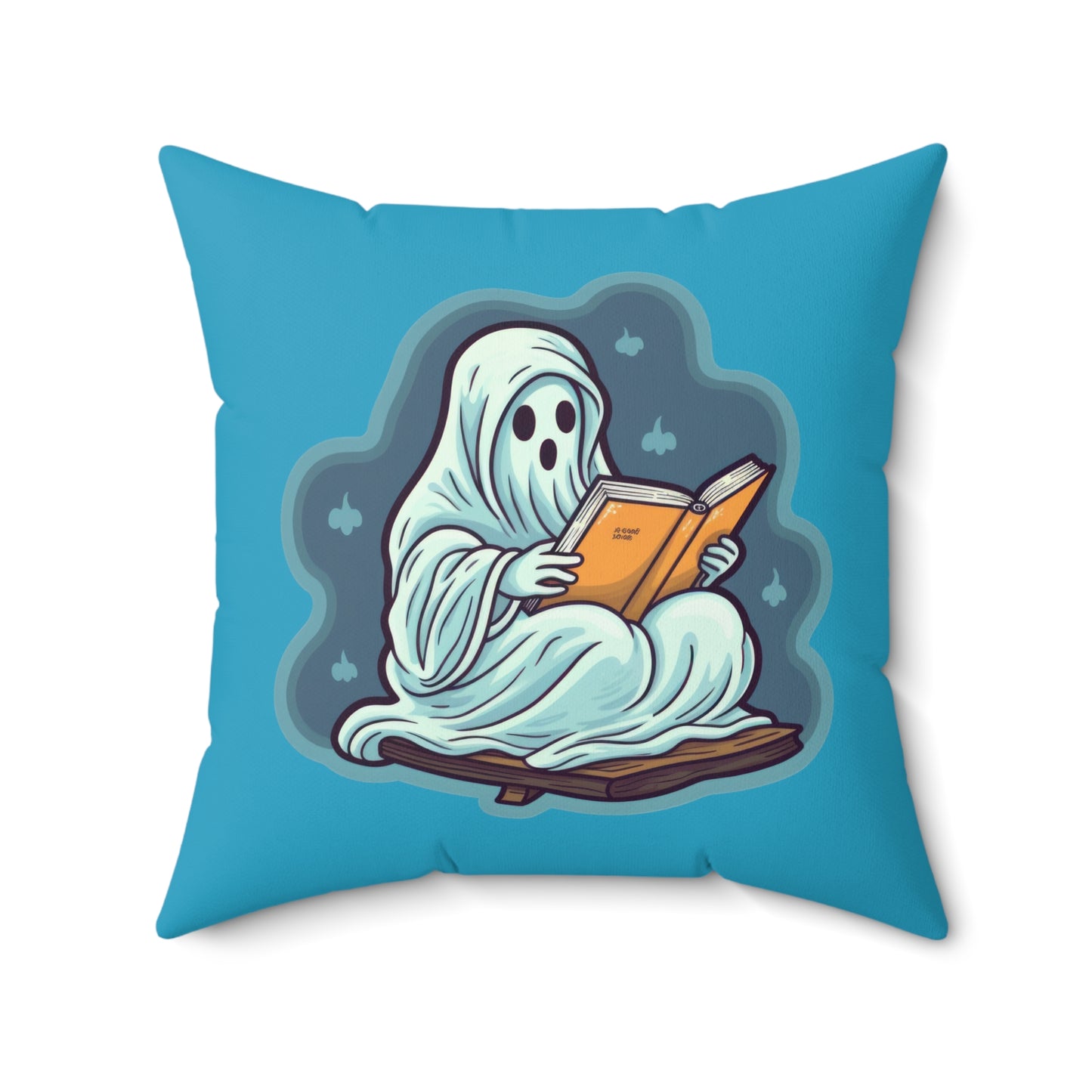 Bookish Ghost Pillow, Halloween Literary Pillow, Teacher's Halloween Present, Librarian Themed Pillow, Spooky Ghost Pillow