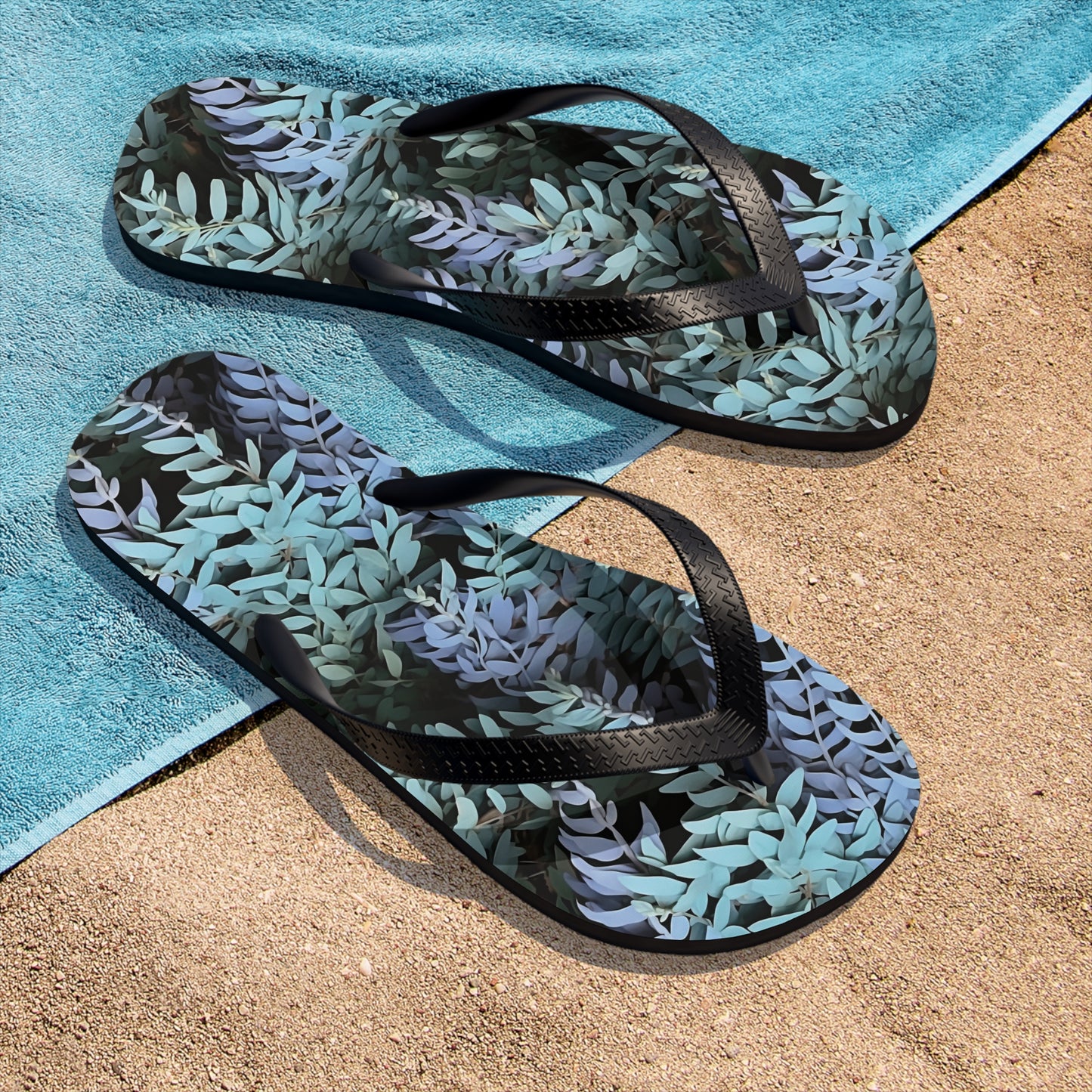 Unisex Flip-Flops - Purple Sage, Purple Sage