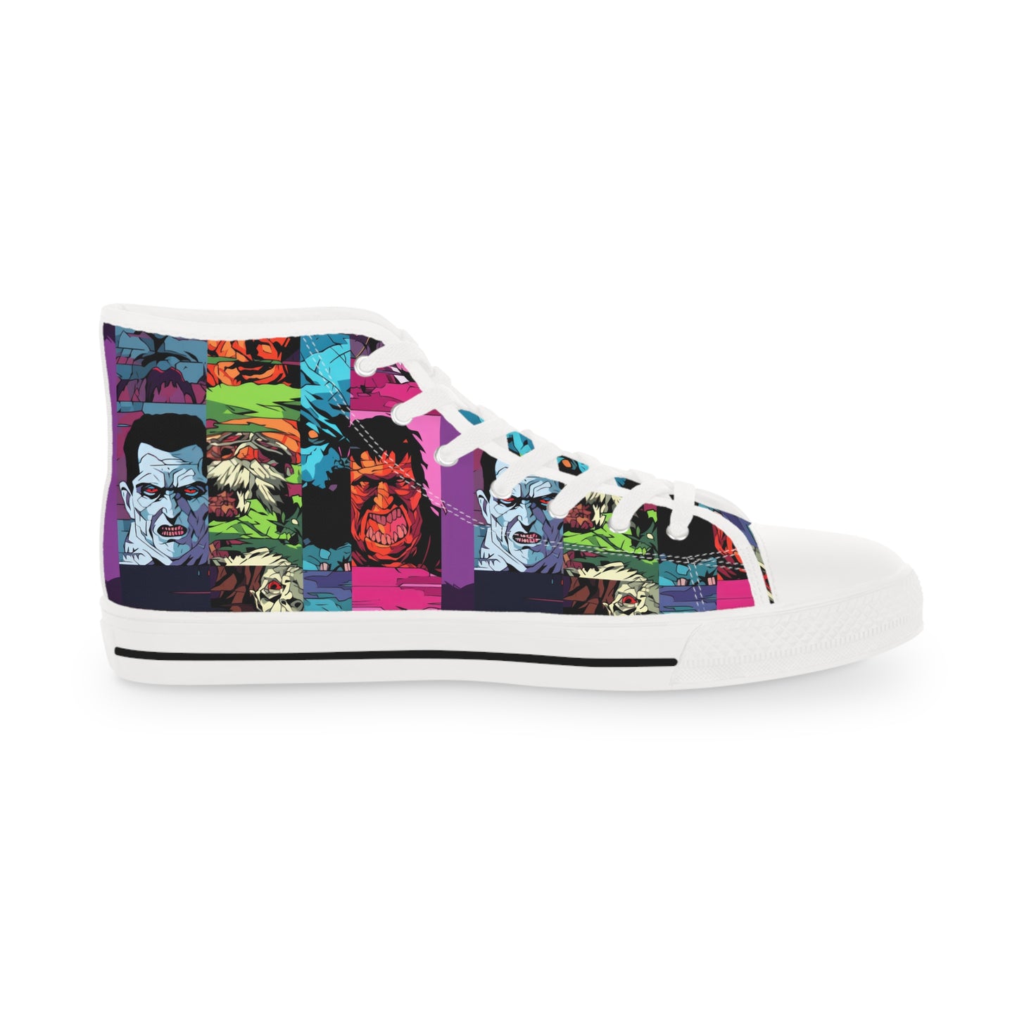 Men's High Top Sneakers - Spooky Monsters Anime Beta