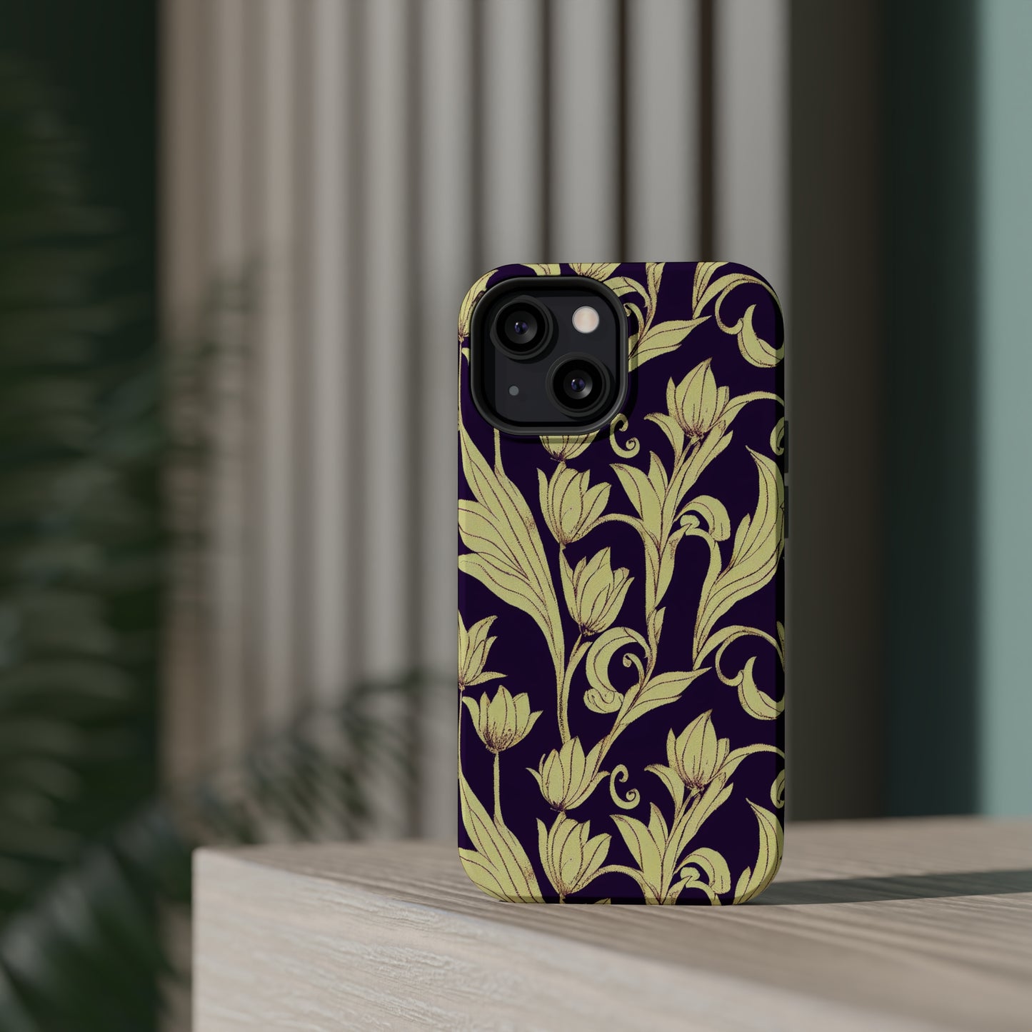 MagSafe Tough iPhone Case - Baroque Blossom Damask