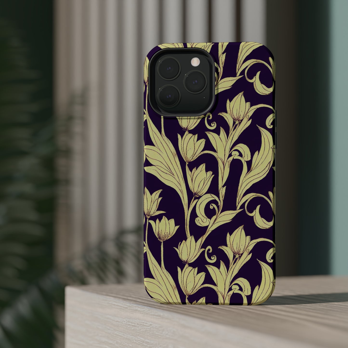 MagSafe Tough iPhone Case - Baroque Blossom Damask