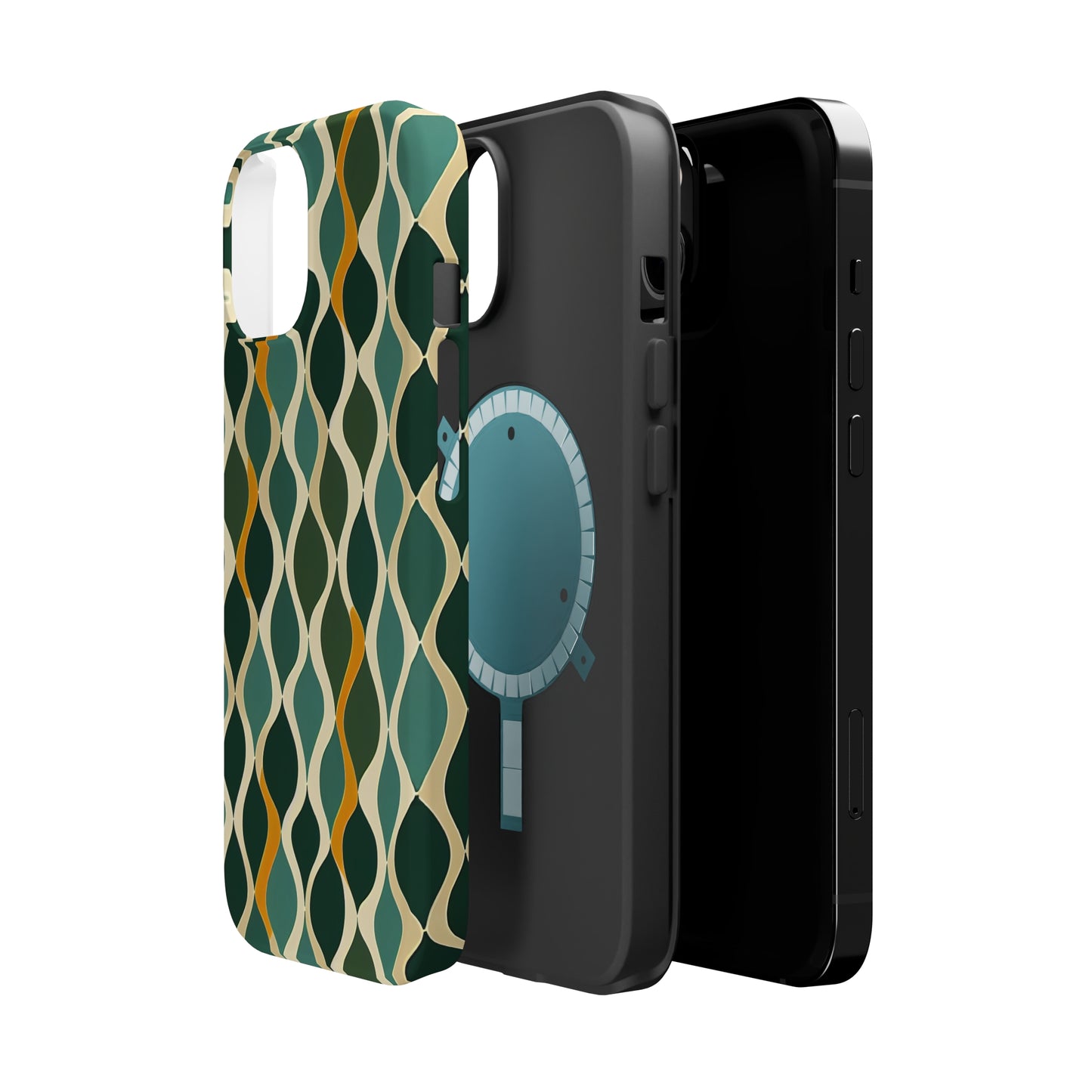 MagSafe Tough iPhone Case - Deco Aqua Ringlets.png