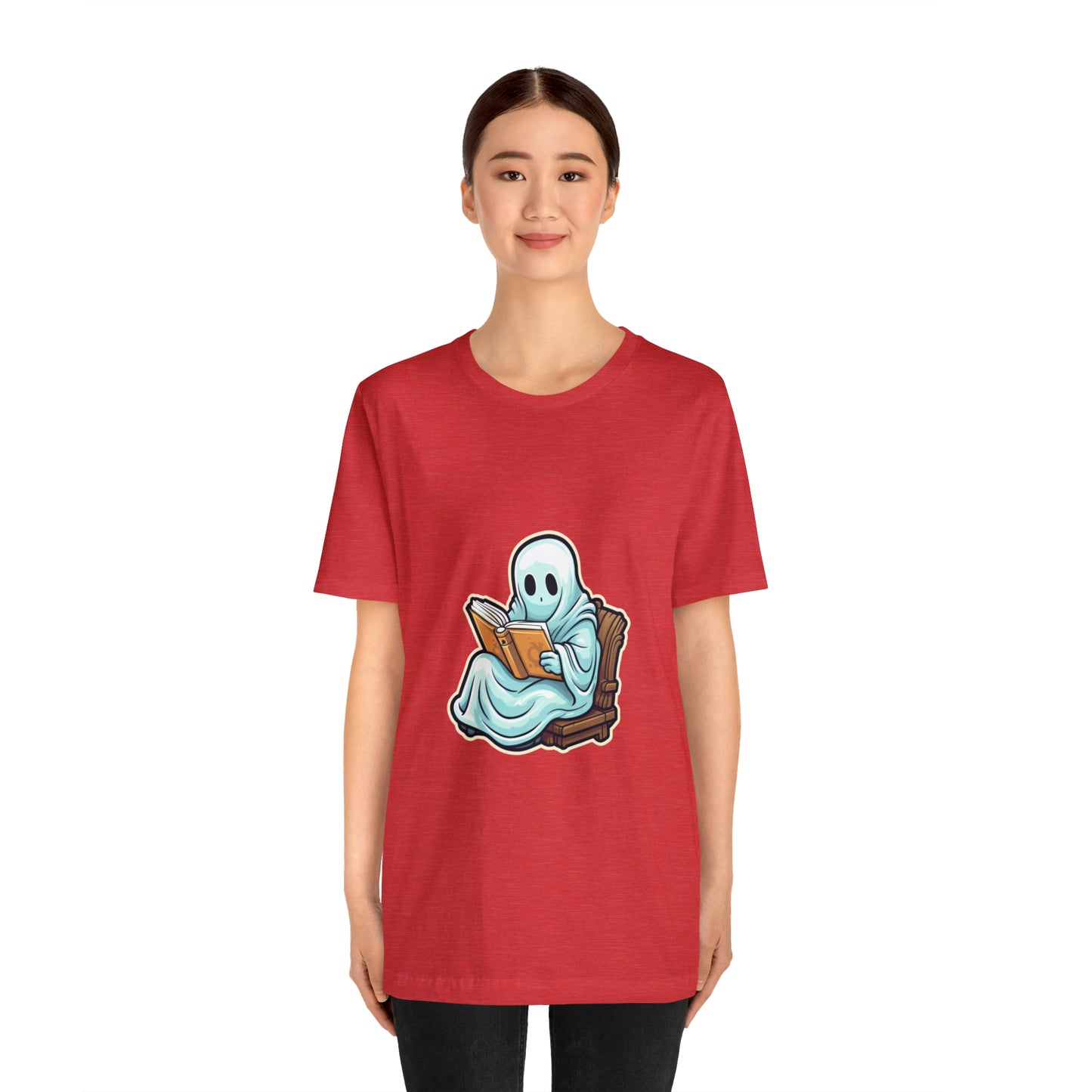 Ghost Reading Books Tee Shirt, Halloween Teacher Gift, Librarian, Ghost, Halloween Tee