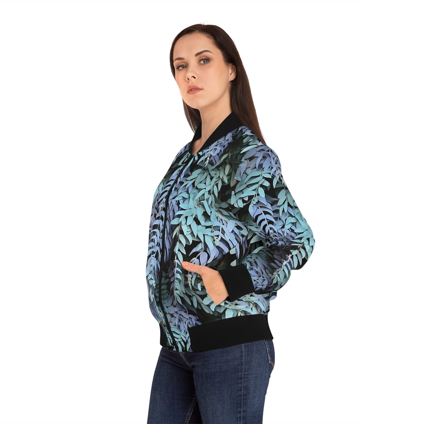 Women's Bomber Jacket - Purple Sage, Purple Sage