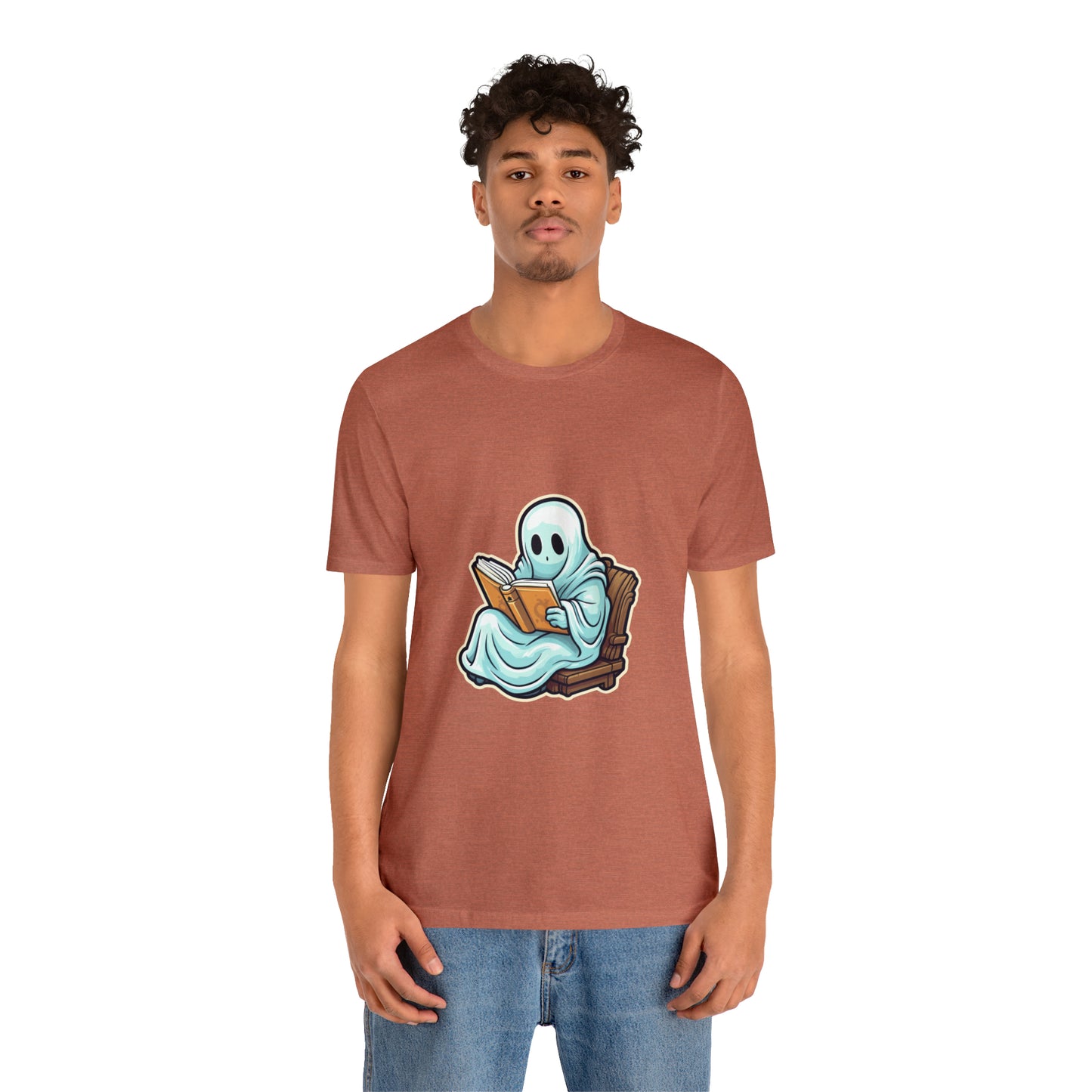 Ghost Reading Books Tee Shirt, Halloween Teacher Gift, Librarian, Ghost, Halloween Tee