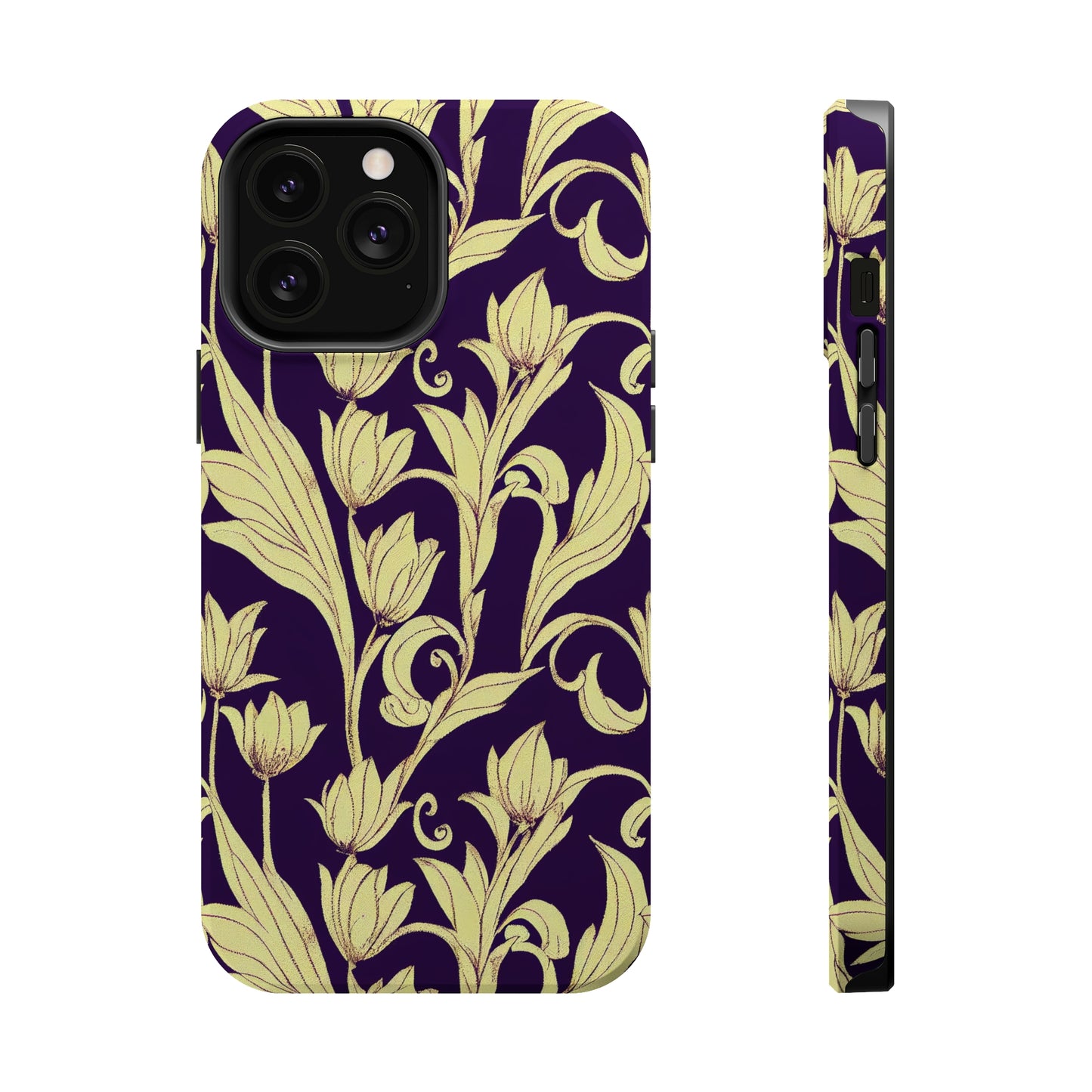 MagSafe Tough iPhone Case - Baroque Blossom Damask