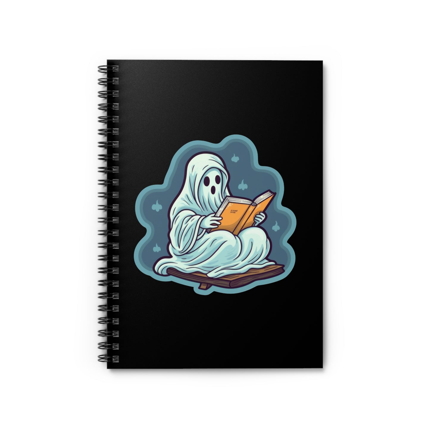 Bookish Ghost Spiral Notebook, Halloween Literary Spiral Notebook, Teacher's Halloween Present, Librarian Themed Spiral Notebook, Spooky Ghost Spiral Notebook