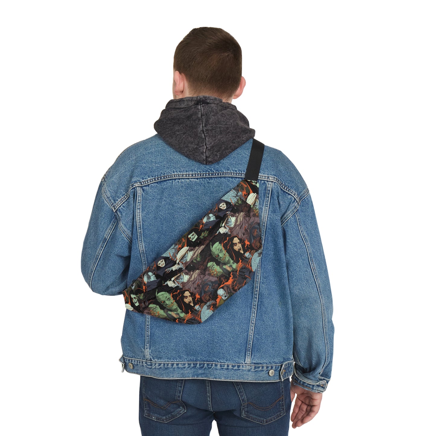 Large Fanny Pack/Bum Bag - Spooky Monsters Anime Alpha