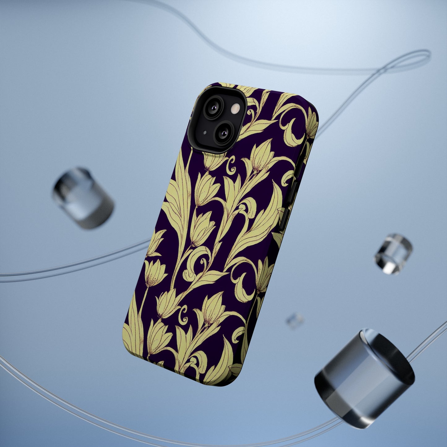 MagSafe Tough iPhone Case - Baroque Blossom Damask
