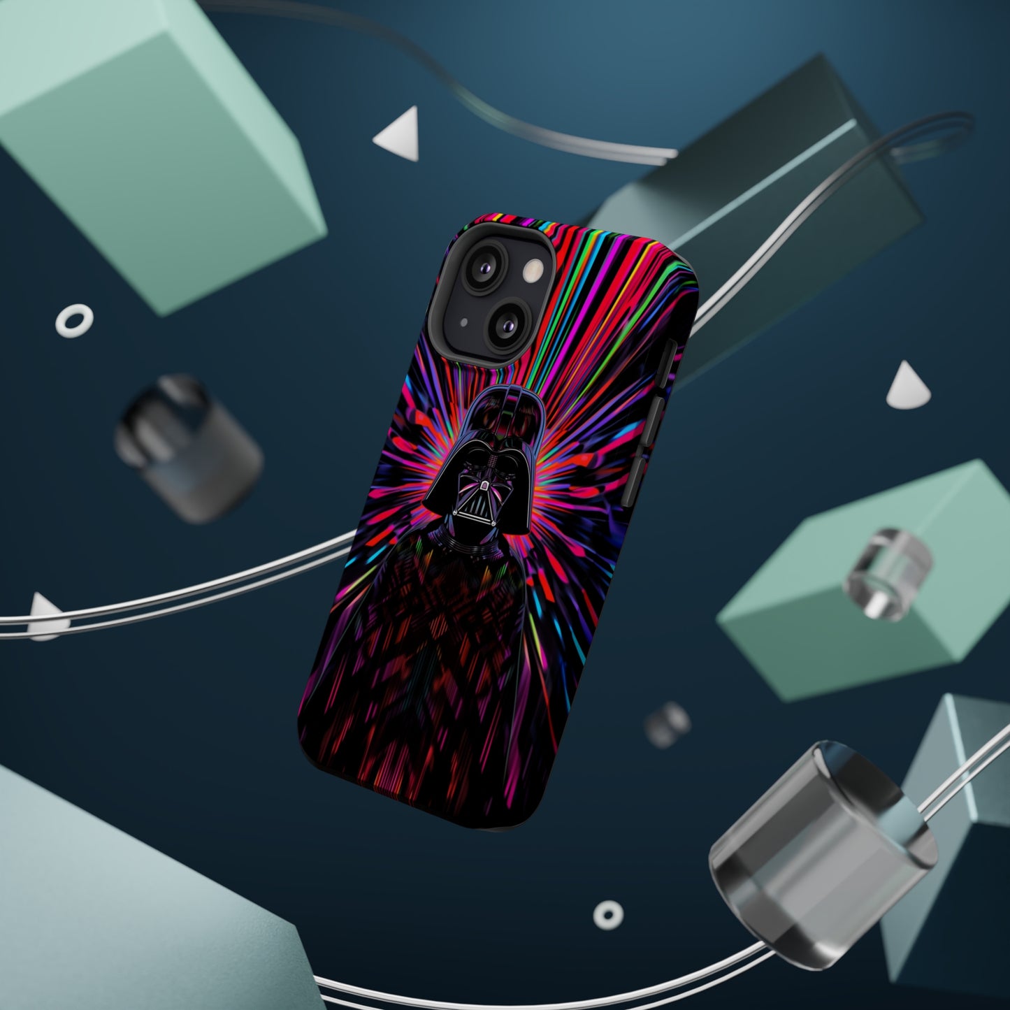 MagSafe Tough iPhone Case - Darth Vader Op Art Vintage
