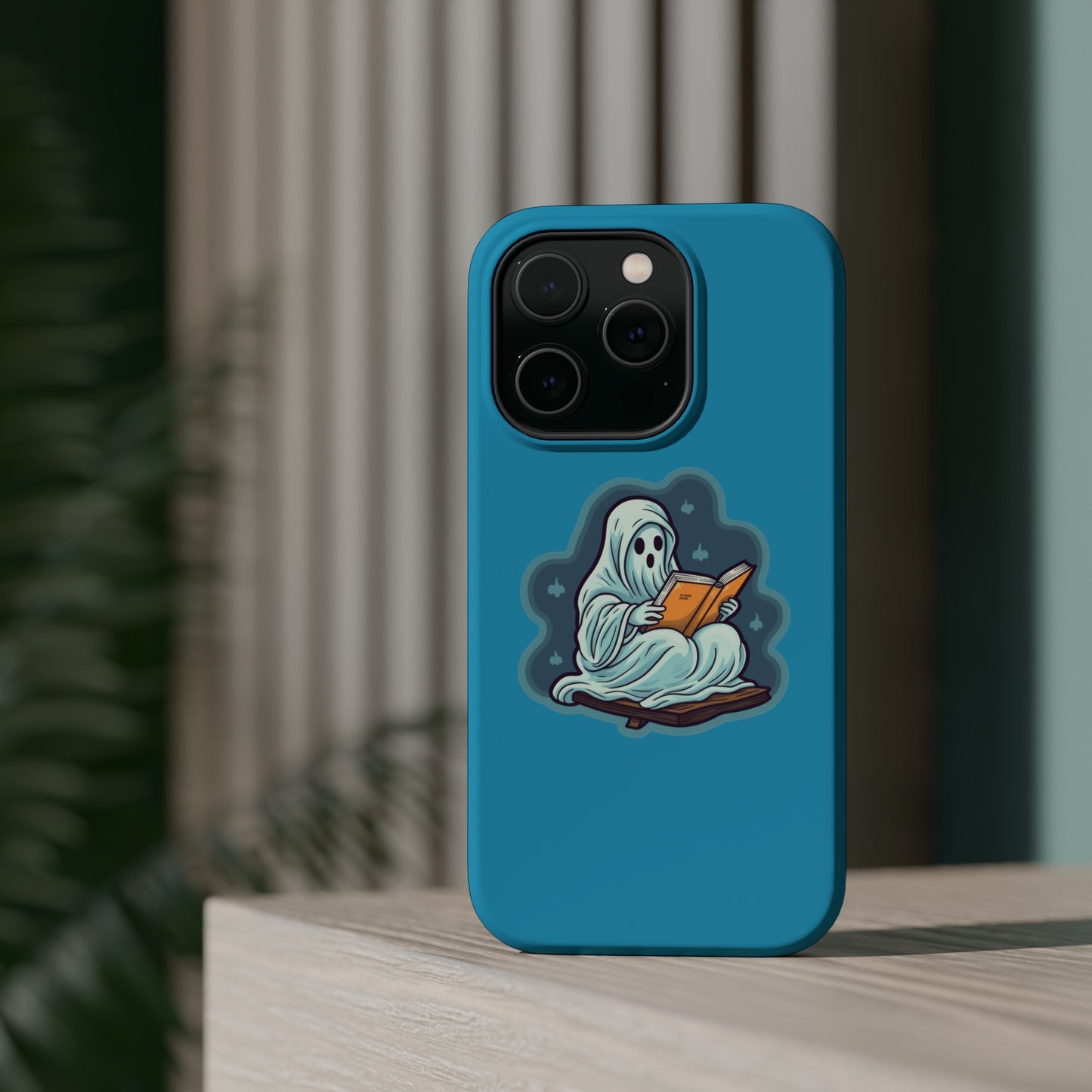 Bookish Ghost Phone Case, Halloween Literary iPhone Case, Teacher's Halloween Present, Librarian Themed Phone Case, Spooky Ghost iPhone Case