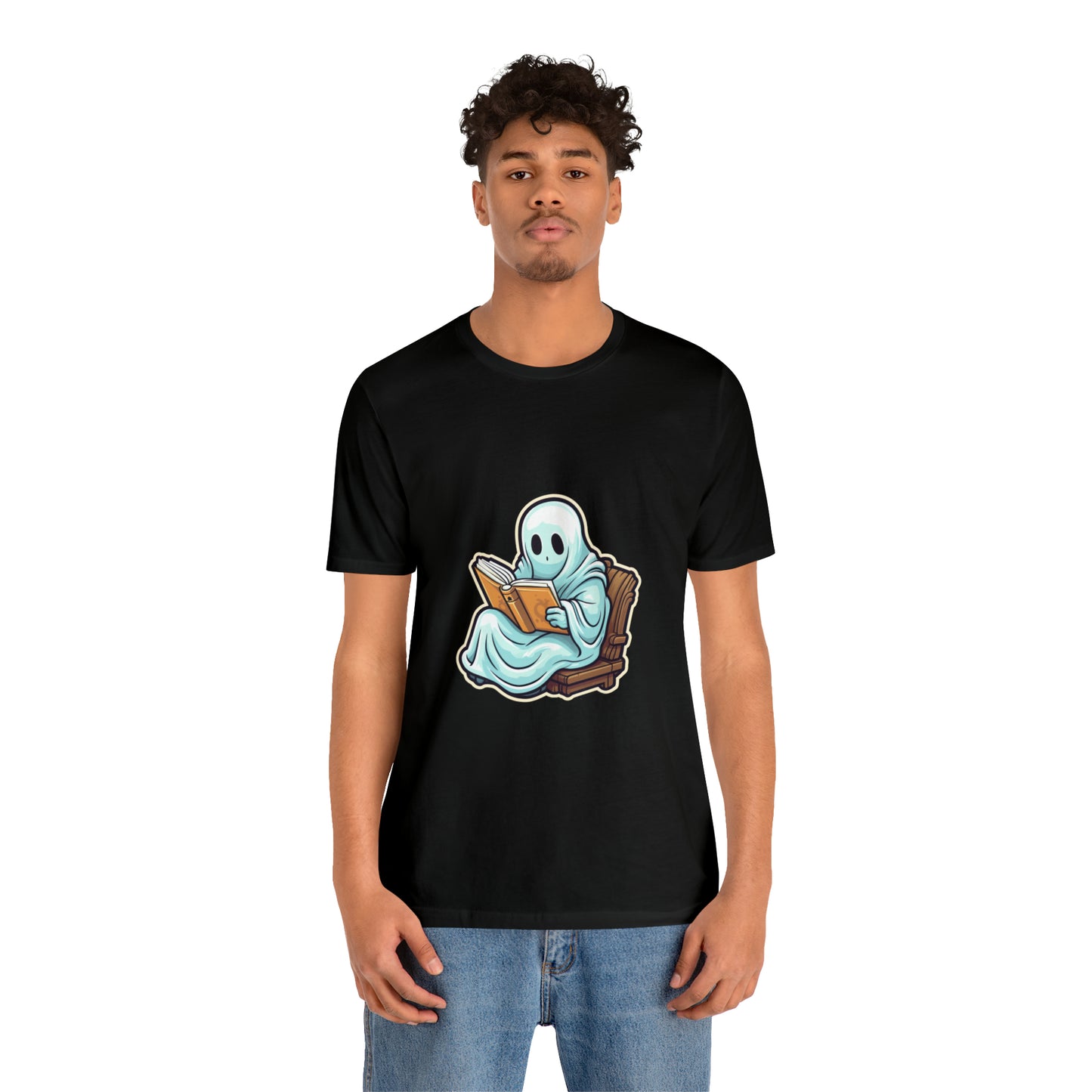 Ghost Reading Books Tee Shirt, Halloween Teacher Gift, Librarian, Ghost, Halloween Tee