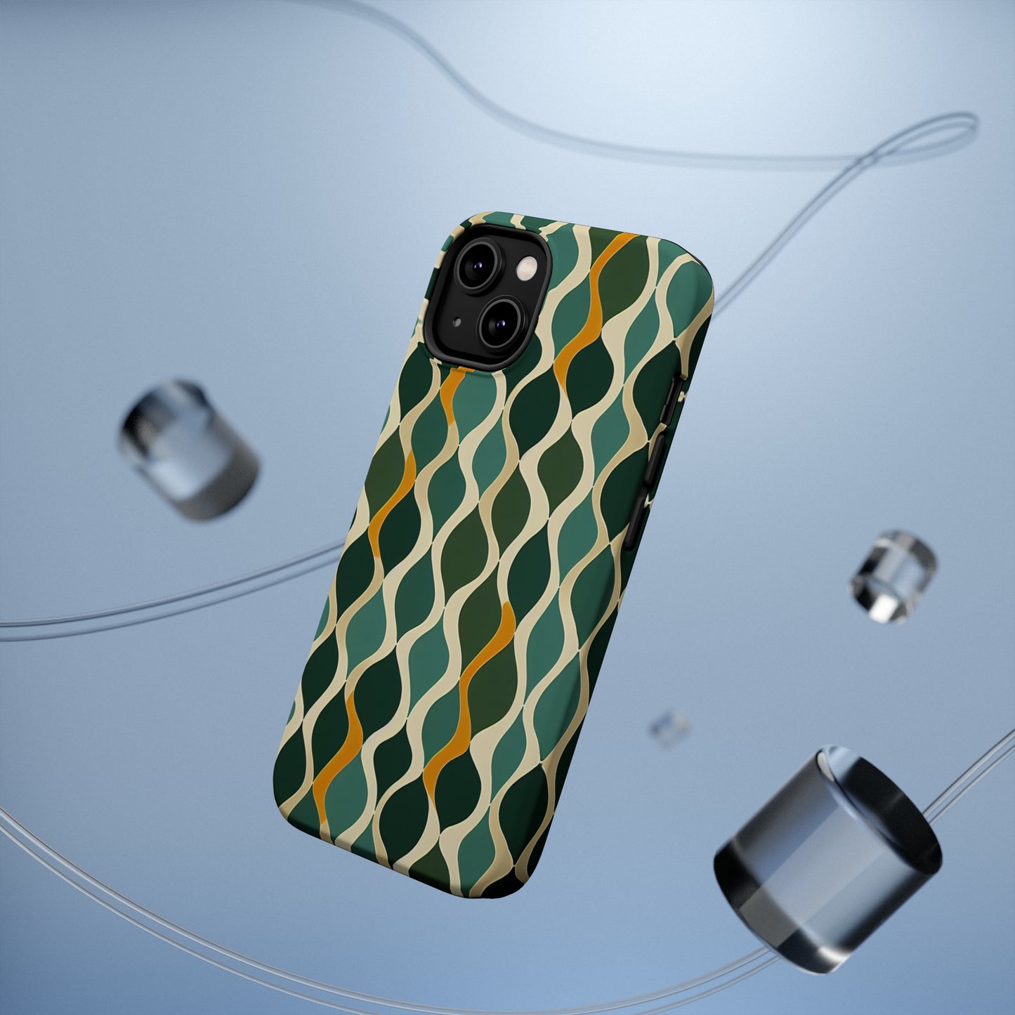 MagSafe Tough iPhone Case - Deco Aqua Ringlets.png