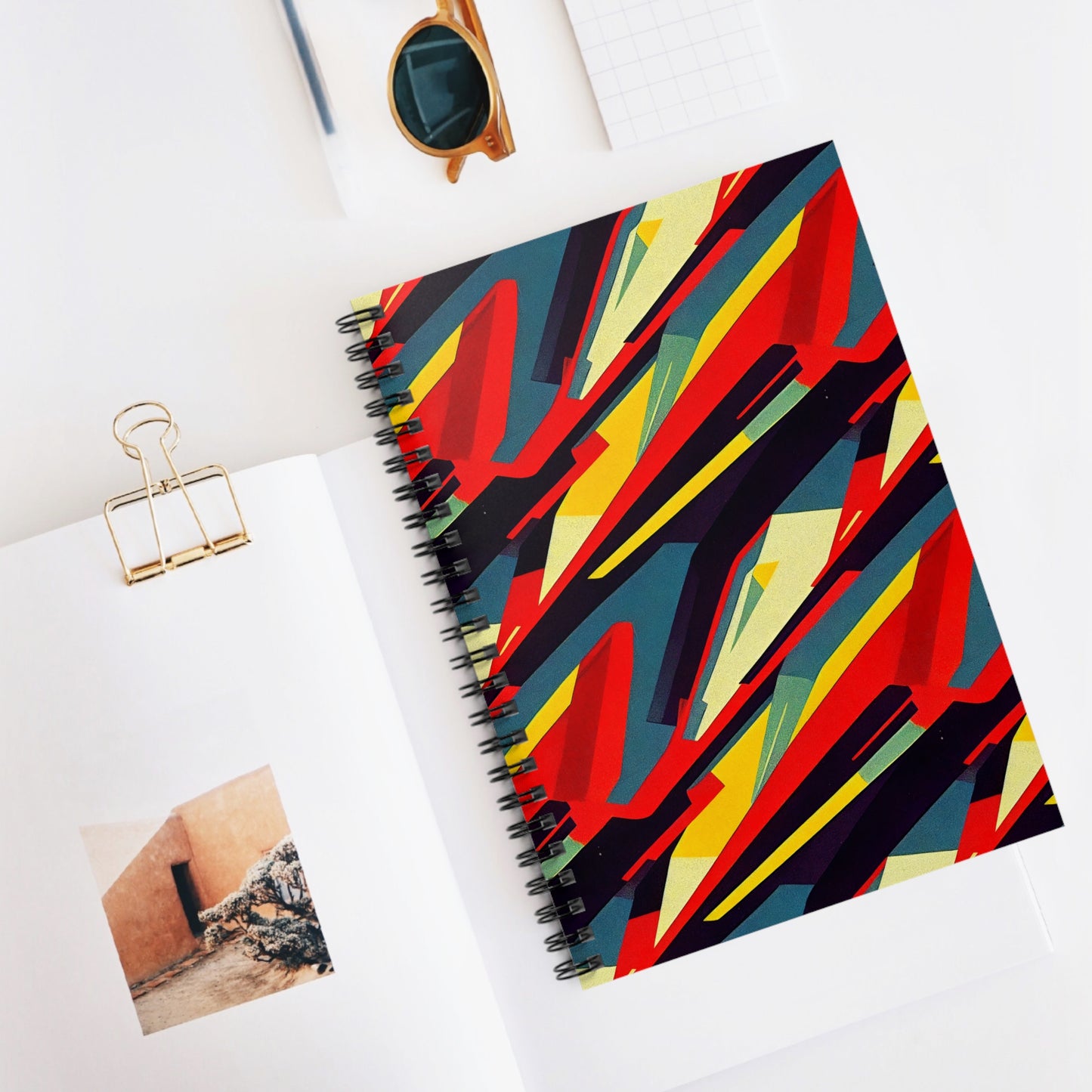 Spiral Notebook with Ruled Line - Pulp Galaxy Abstract