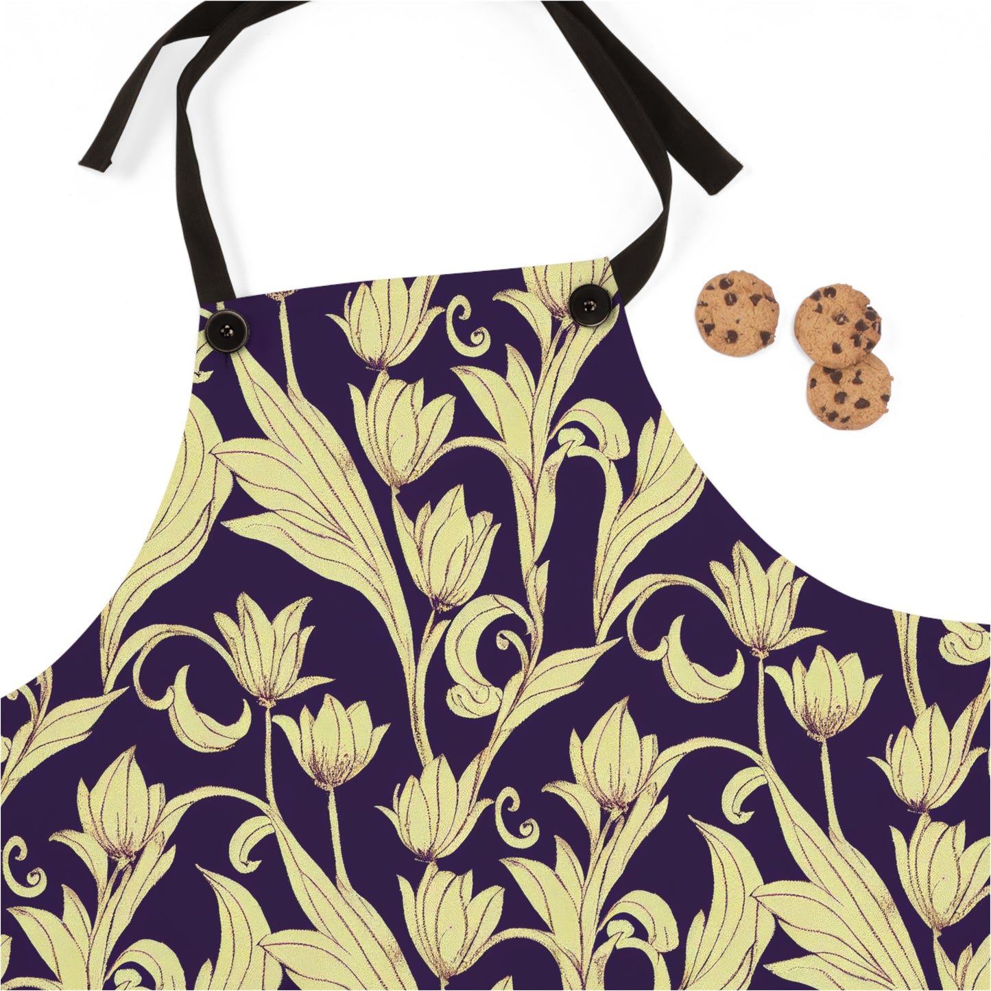 Canvas Apron - Baroque Blossom Damask