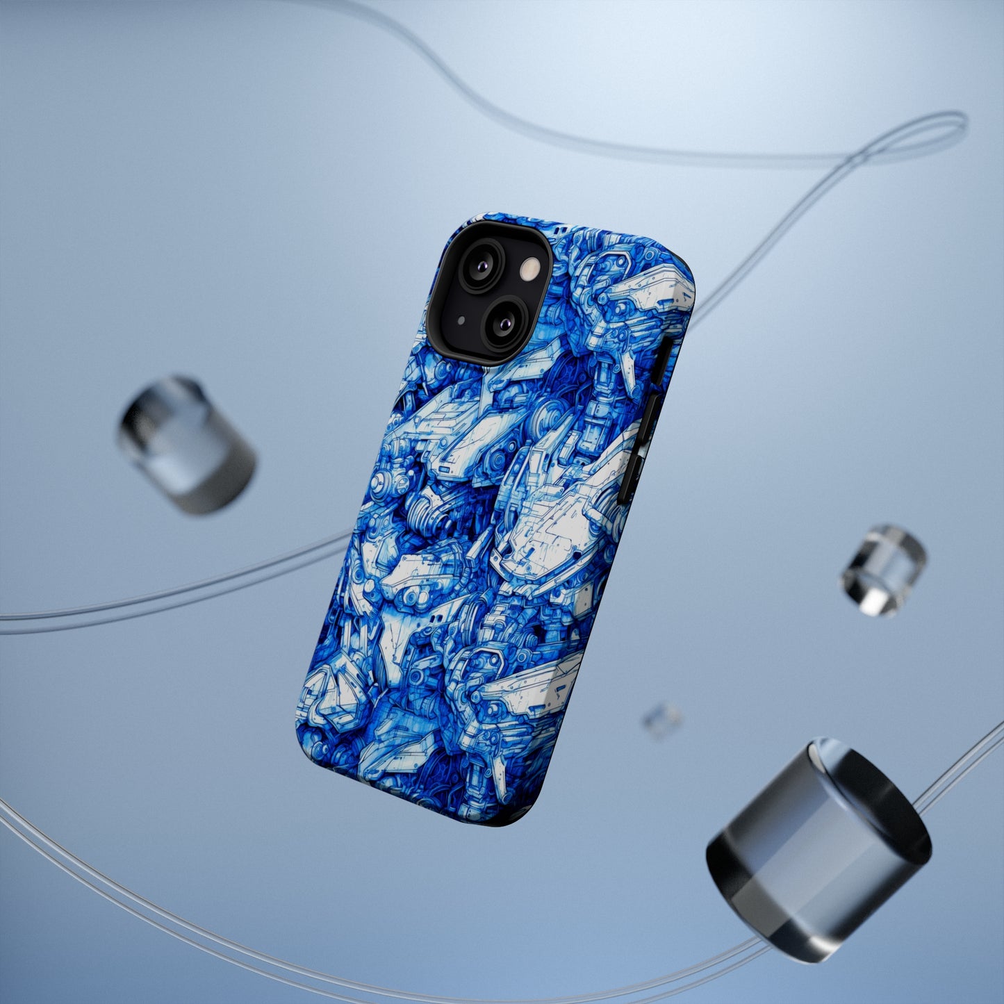 MagSafe Tough iPhone Case - Mecha Blueprint