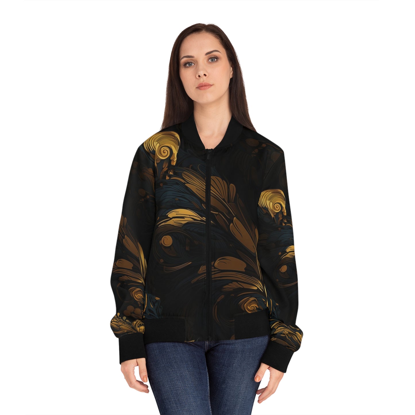 Women's Bomber Jacket - C3P0 Diagrammatic drawing