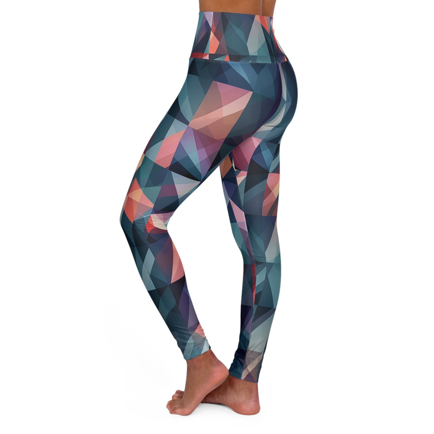 High Waisted Leggings - Neville Meaux Geometric