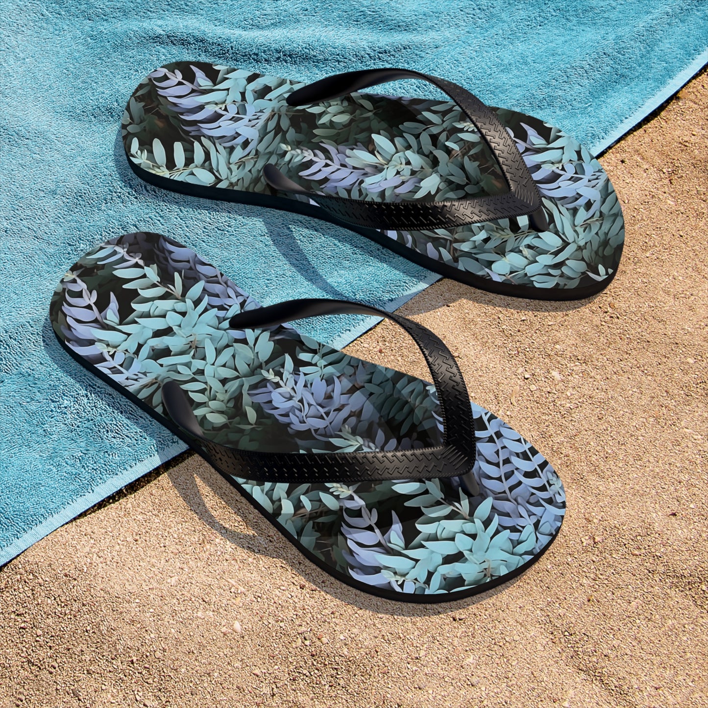 Unisex Flip-Flops - Purple Sage, Purple Sage