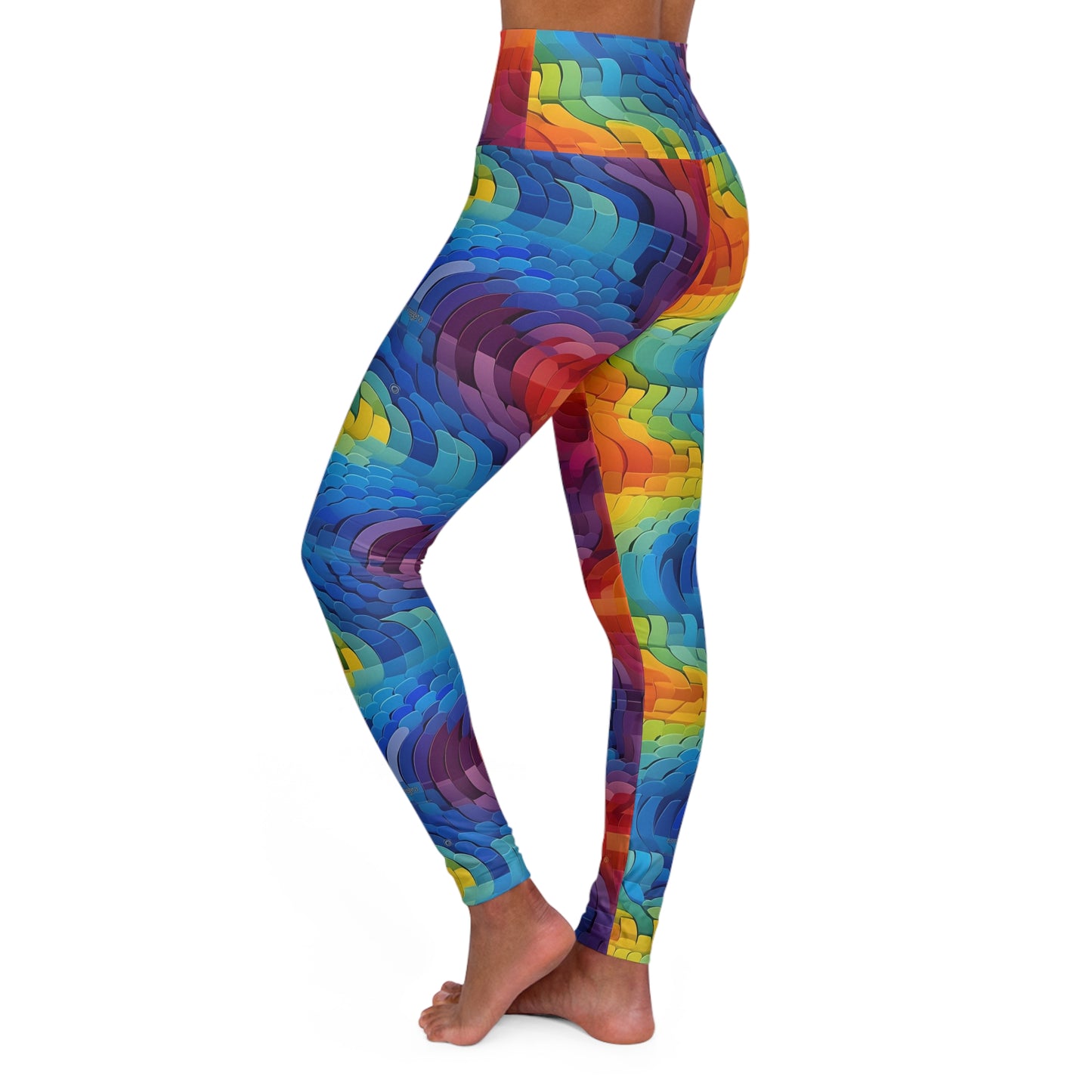 High Waisted Leggings - Paper Coral