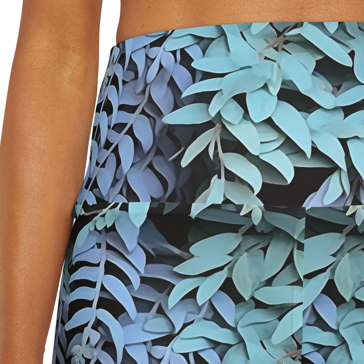 High Waisted Yoga Shorts - Purple Sage, Purple Sage