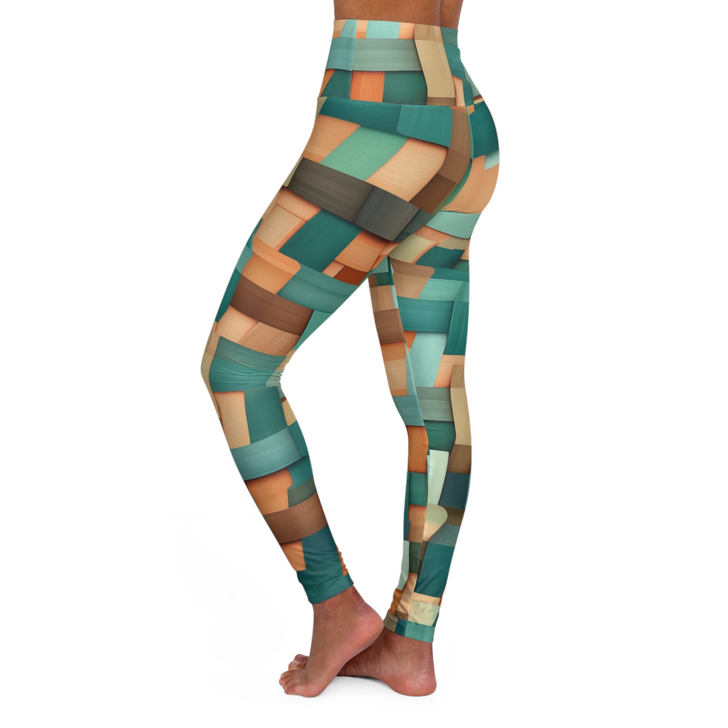 High Waisted Leggings - Euphemia Livorno Basketweave