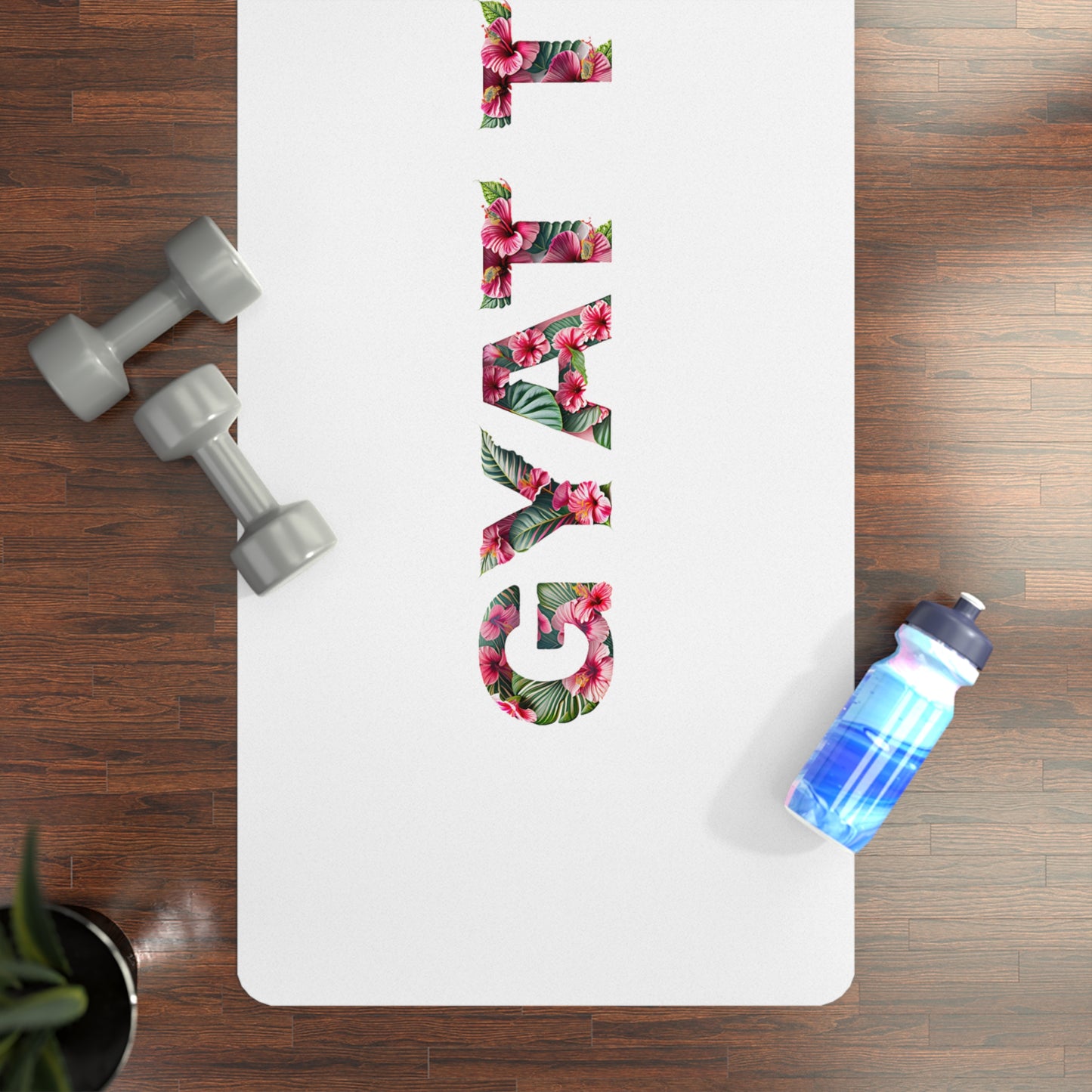 Rubber Yoga Mat- GYAT TFOH Hawaiian Hibiscus