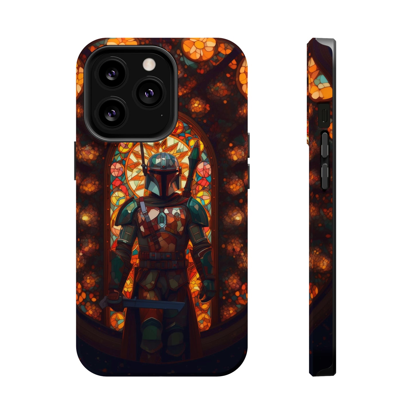 MagSafe Tough iPhone Case - The Mandalorian Catholic Stained Glass Window