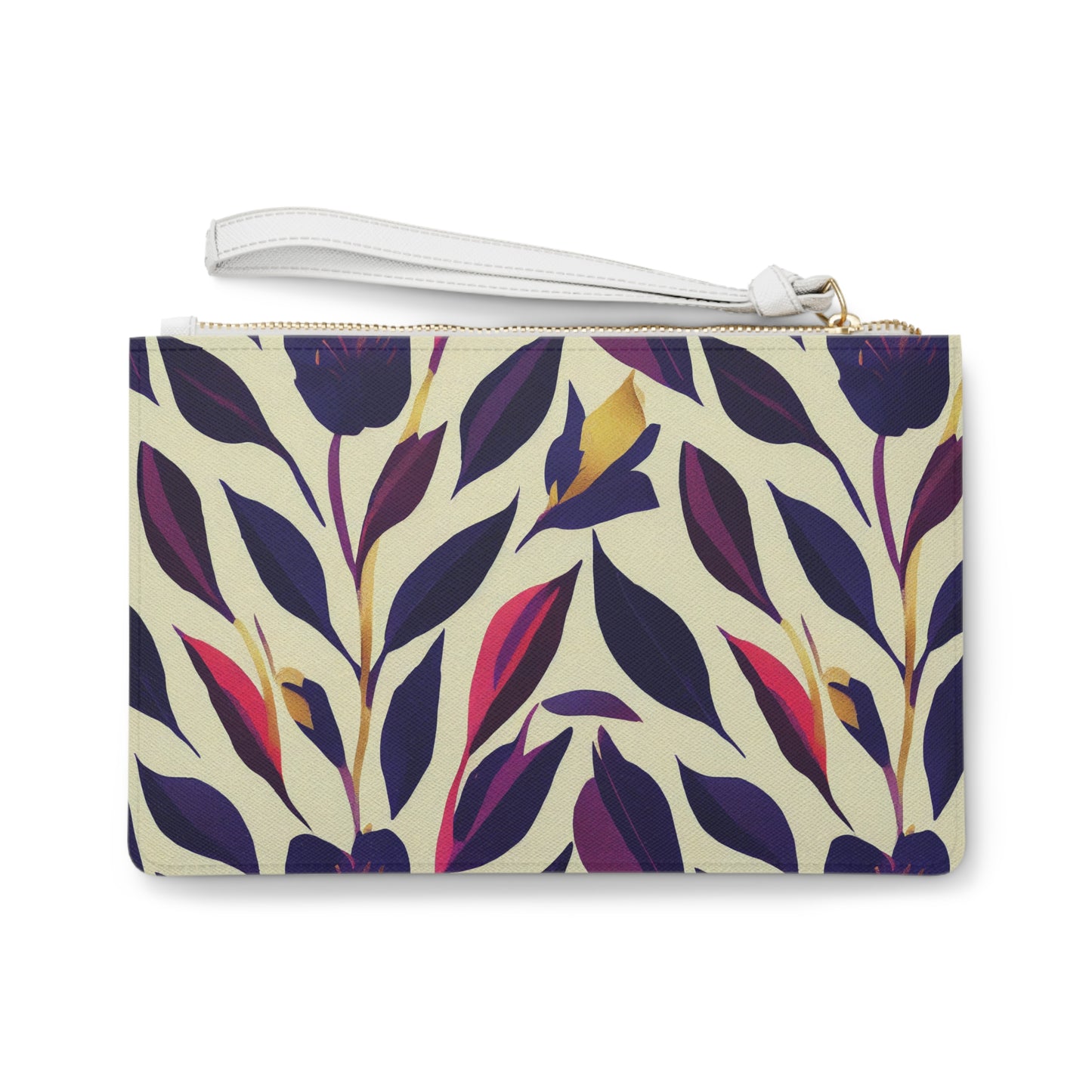 Violet Flourish Damask - Clutch