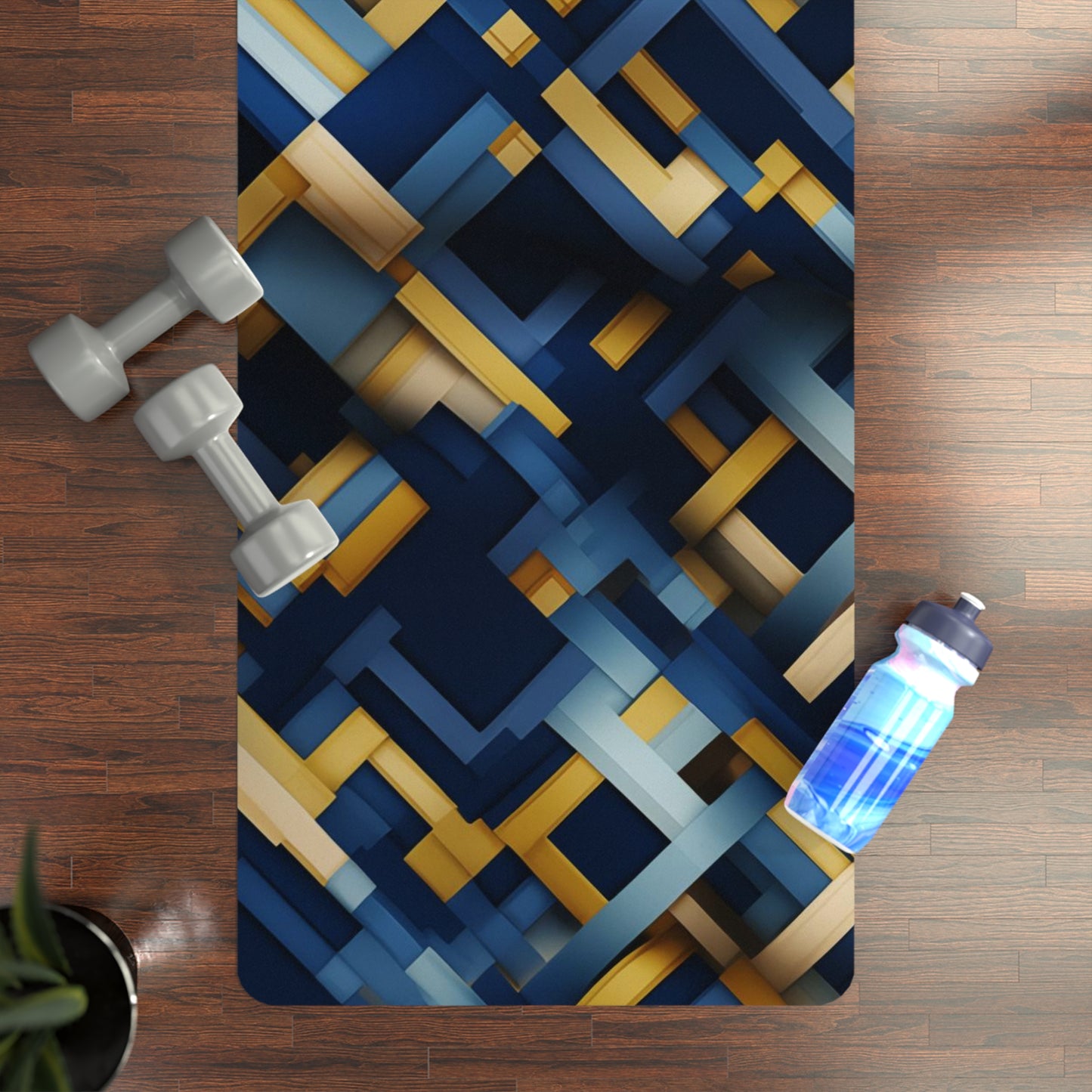 Rubber Yoga Mat- Luthera Salabhasana Plaid