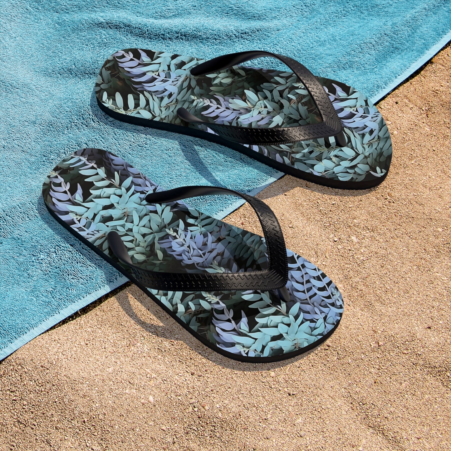 Unisex Flip-Flops - Purple Sage, Purple Sage